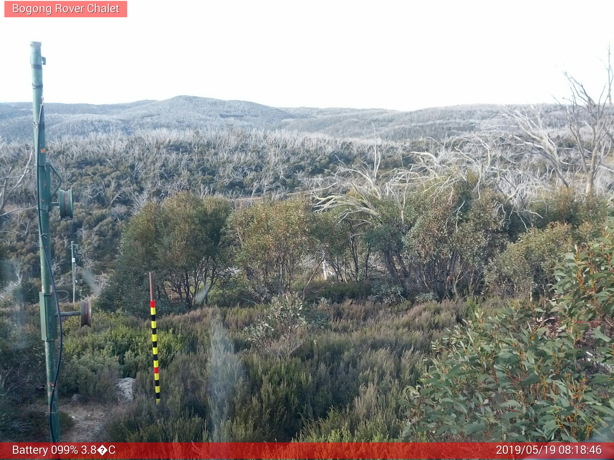 Bogong Web Cam 8:18am Sunday 19th of May 2019