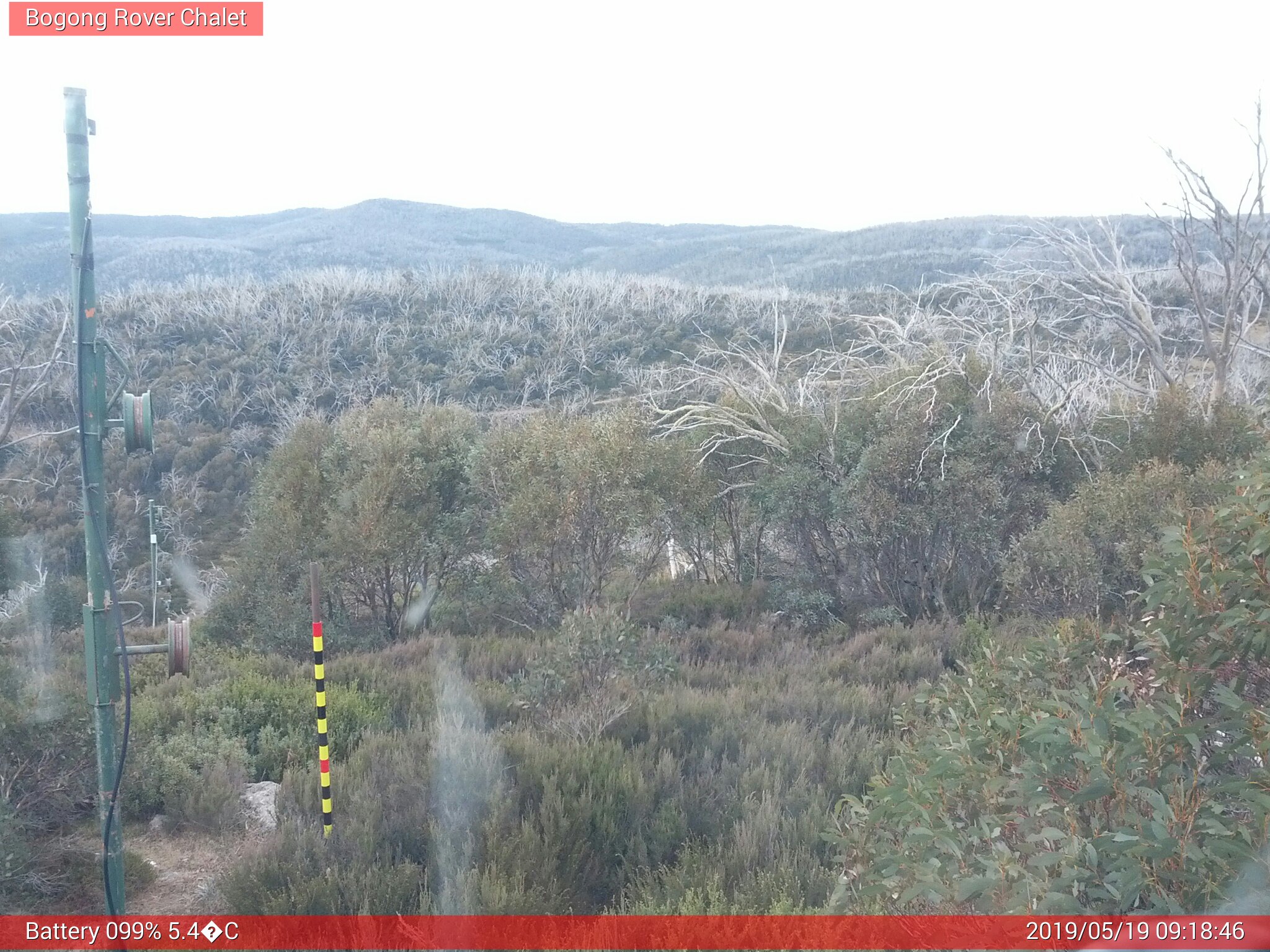 Bogong Web Cam 9:18am Sunday 19th of May 2019