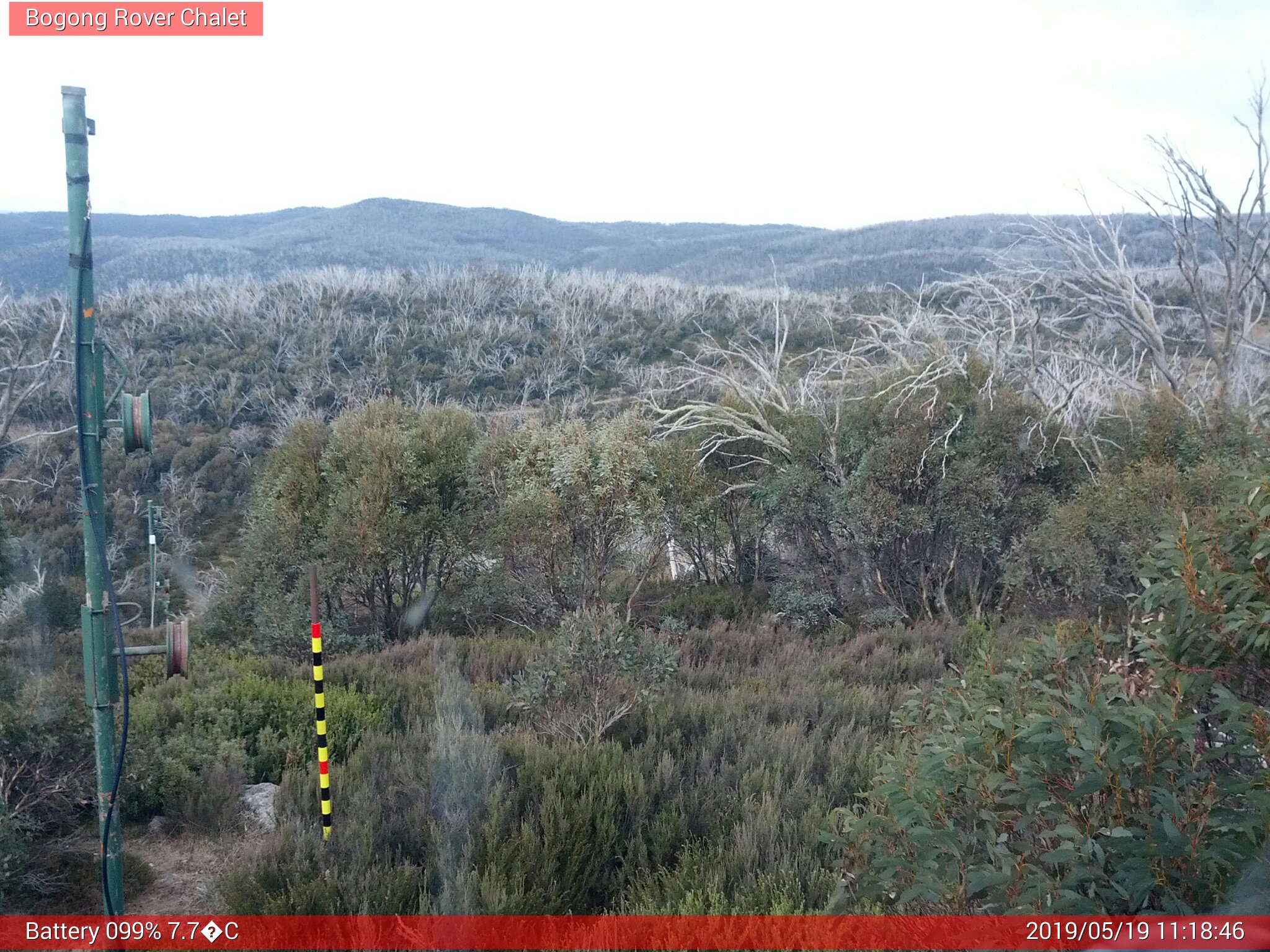 Bogong Web Cam 11:18am Sunday 19th of May 2019