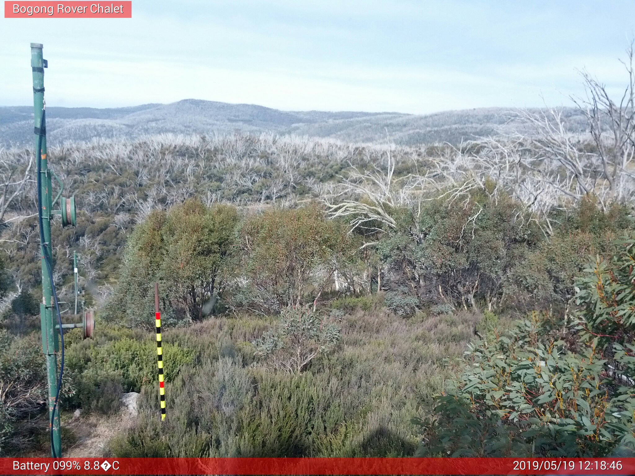 Bogong Web Cam 12:18pm Sunday 19th of May 2019