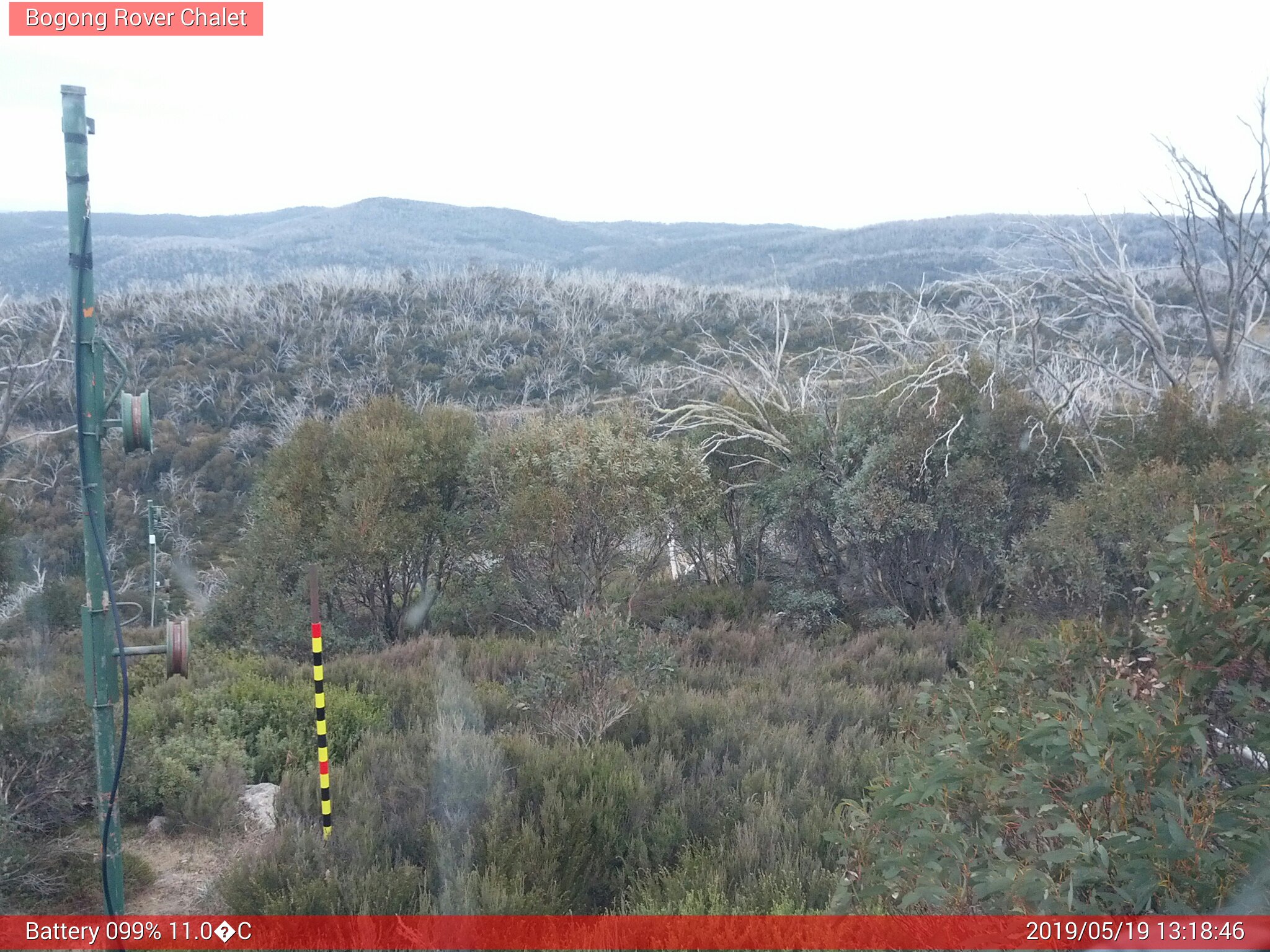 Bogong Web Cam 1:18pm Sunday 19th of May 2019