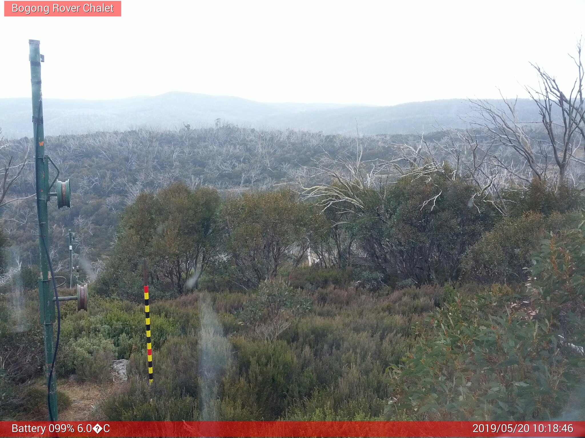 Bogong Web Cam 10:18am Monday 20th of May 2019