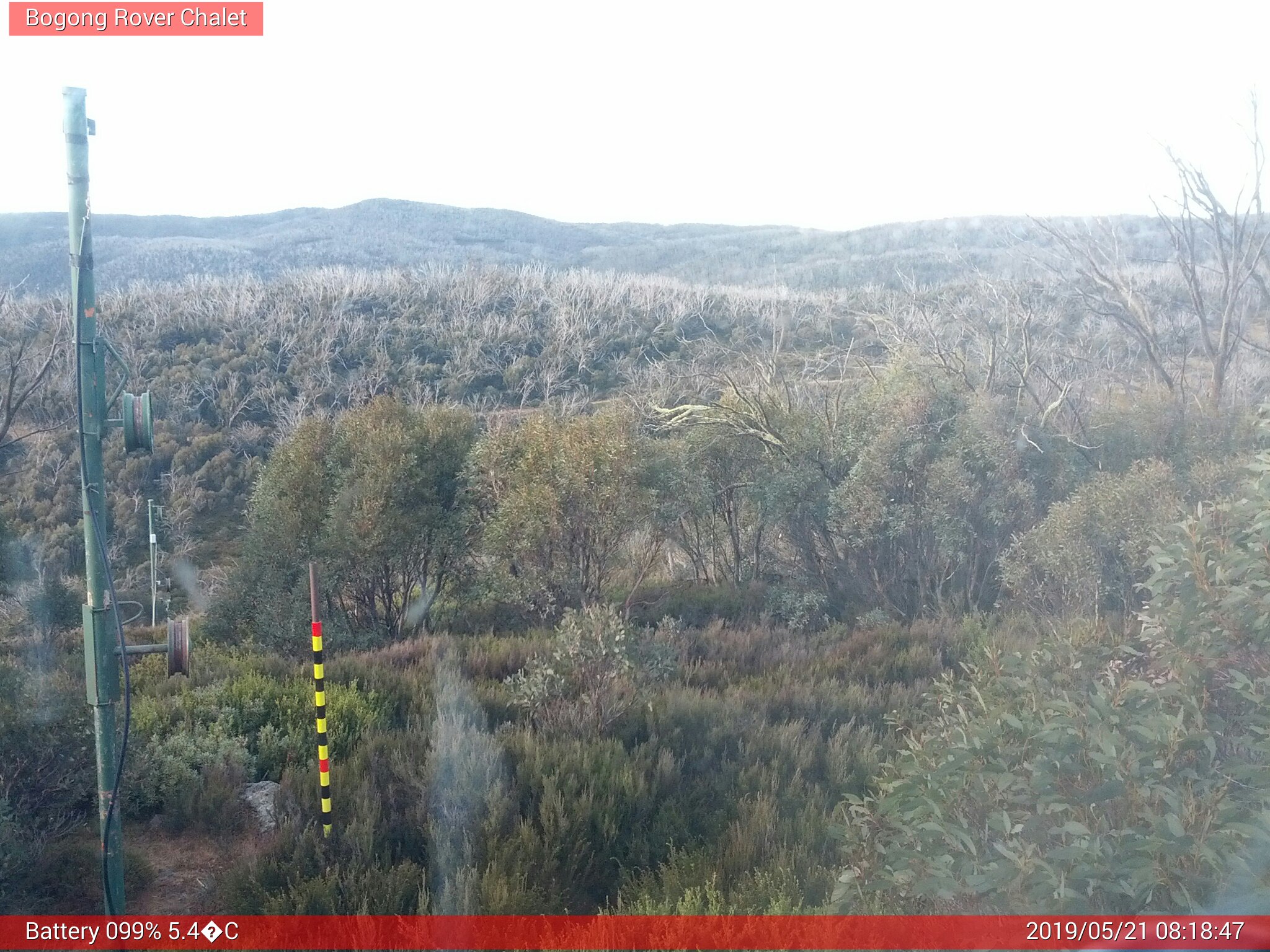 Bogong Web Cam 8:18am Tuesday 21st of May 2019