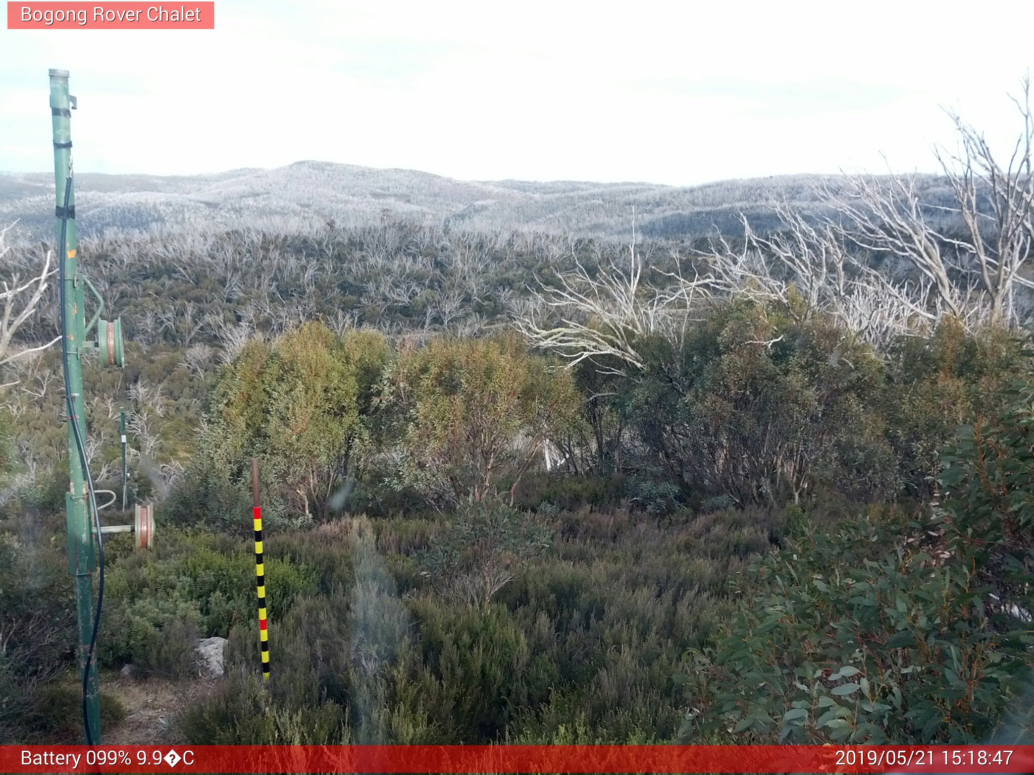 Bogong Web Cam 3:18pm Tuesday 21st of May 2019