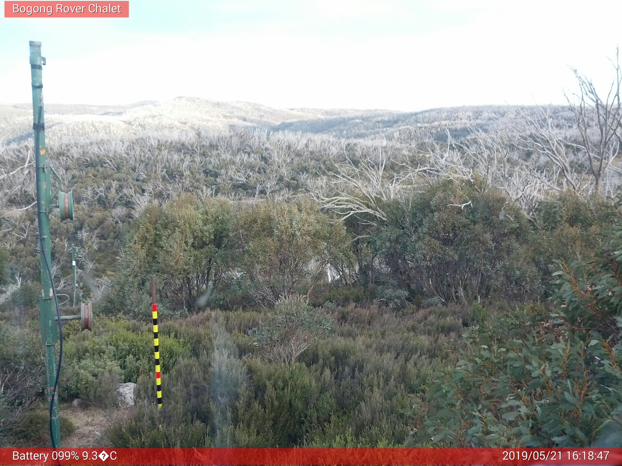 Bogong Web Cam 4:18pm Tuesday 21st of May 2019