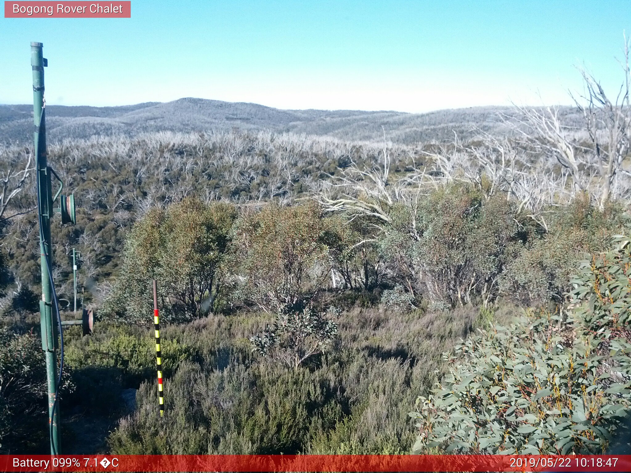 Bogong Web Cam 10:18am Wednesday 22nd of May 2019