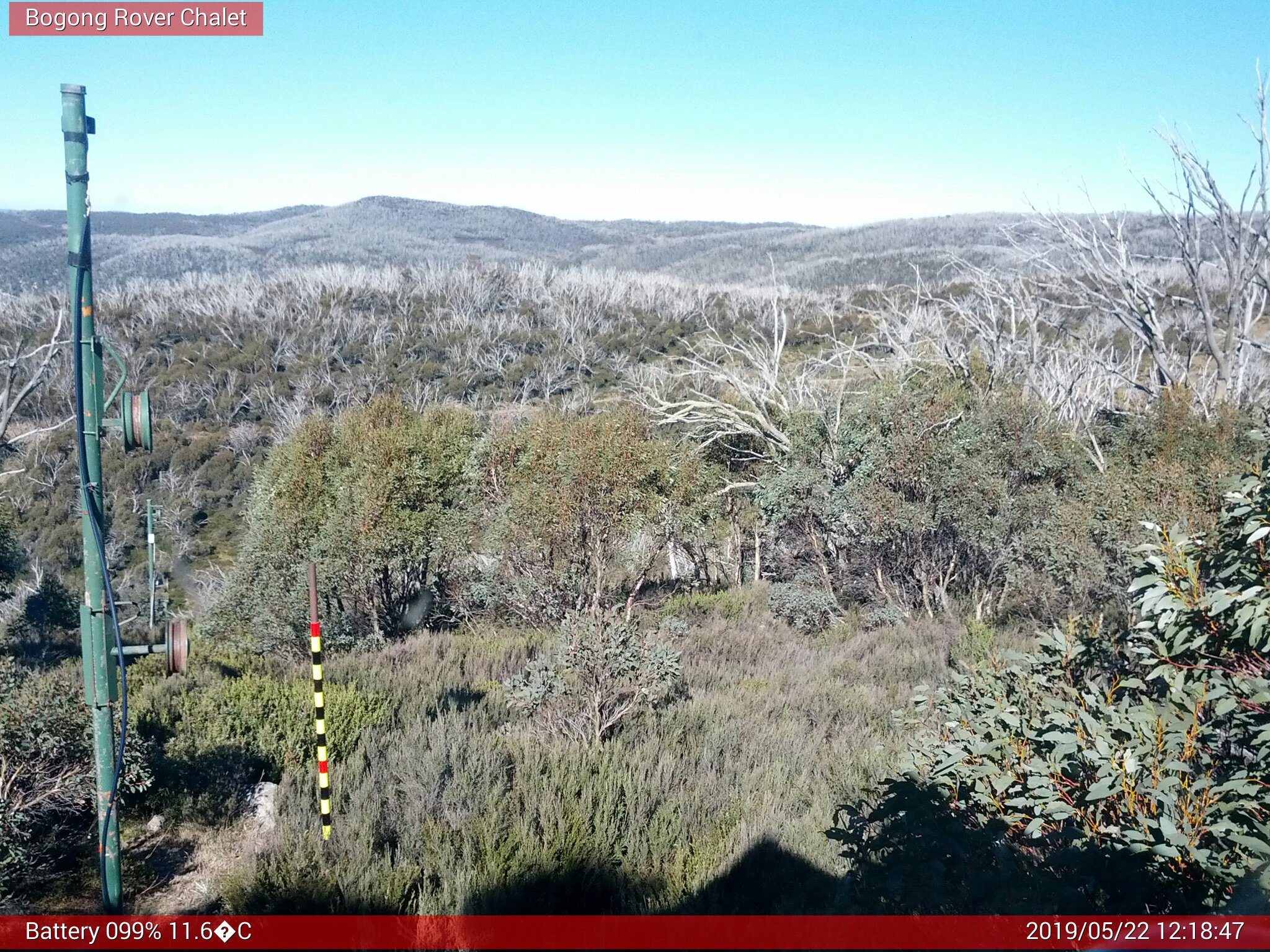 Bogong Web Cam 12:18pm Wednesday 22nd of May 2019