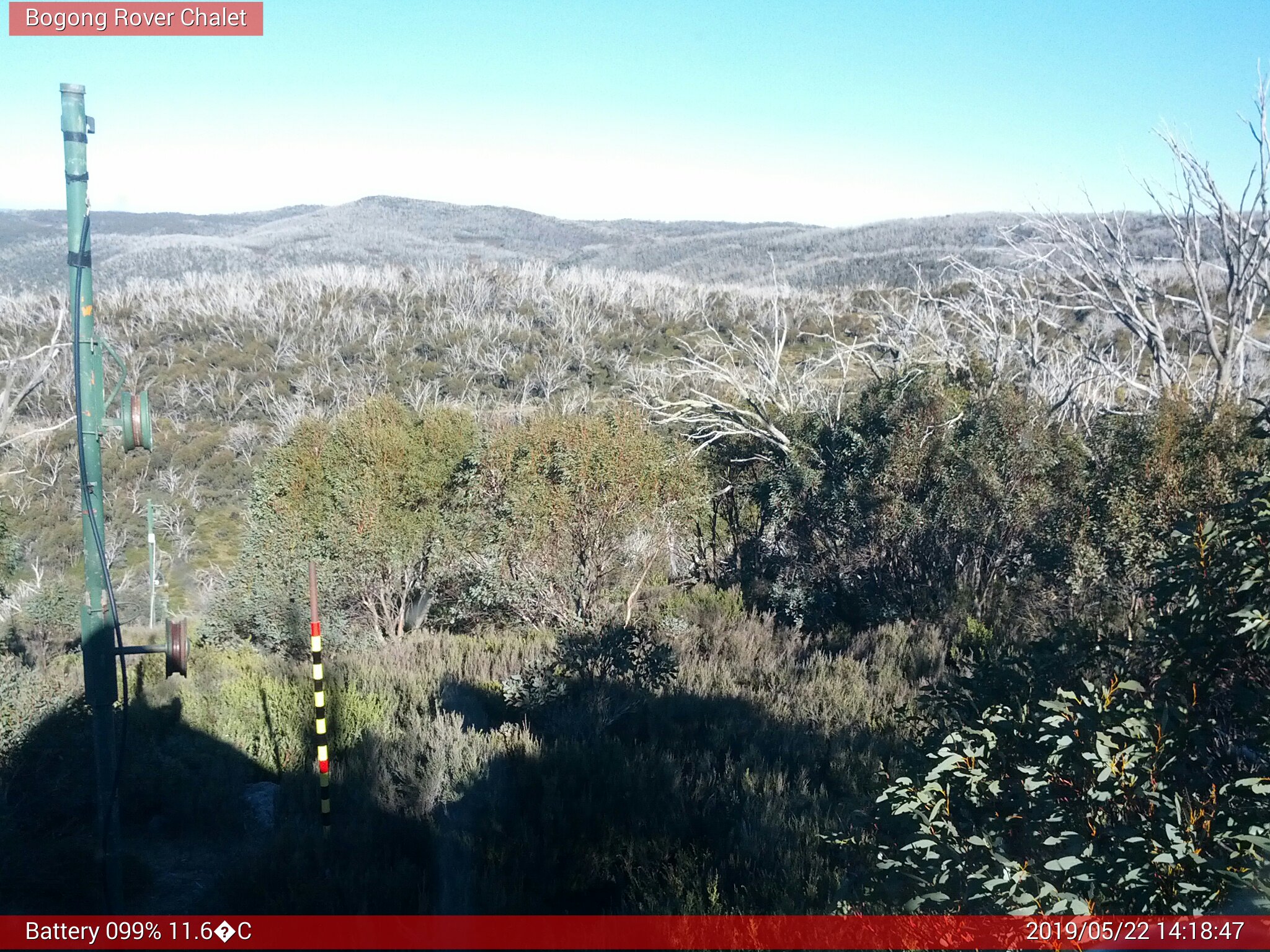 Bogong Web Cam 2:18pm Wednesday 22nd of May 2019