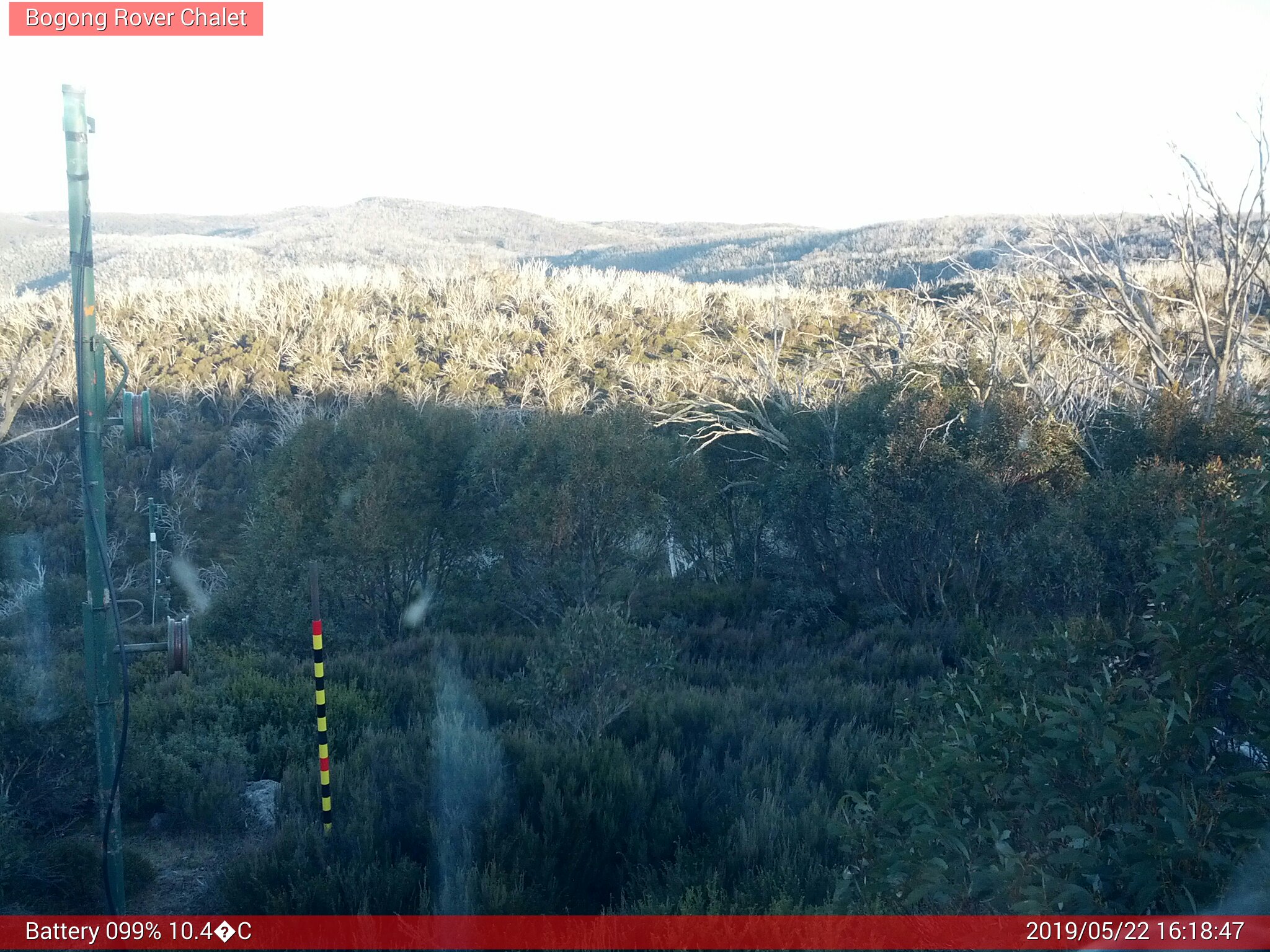 Bogong Web Cam 4:18pm Wednesday 22nd of May 2019