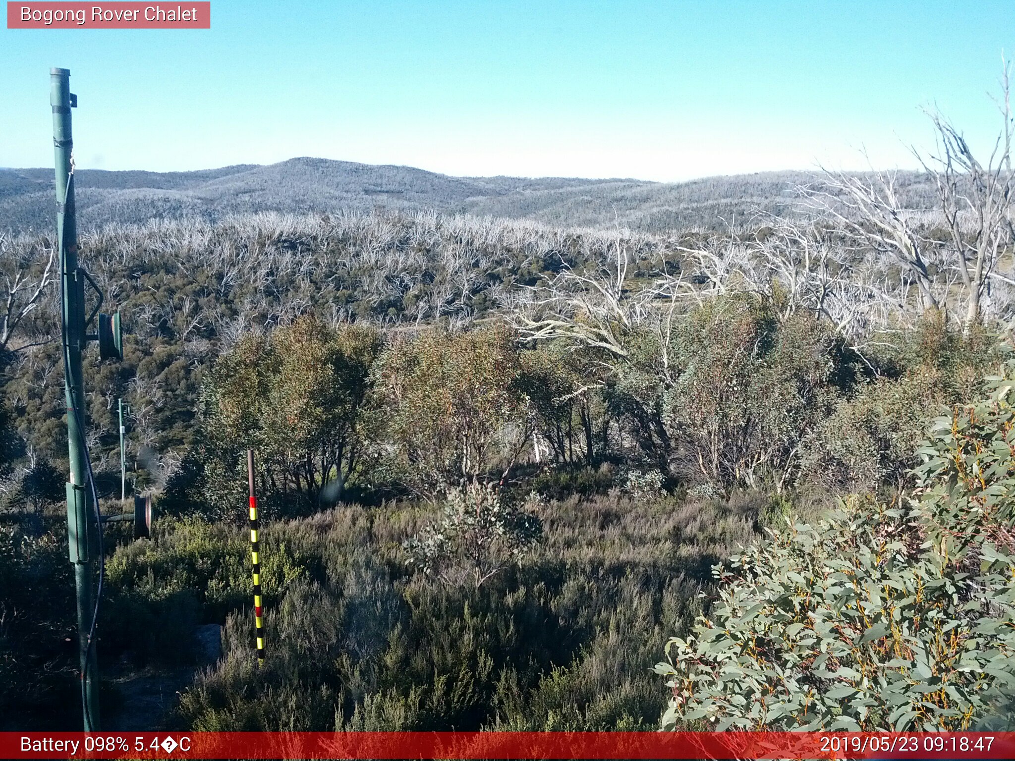 Bogong Web Cam 9:18am Thursday 23rd of May 2019