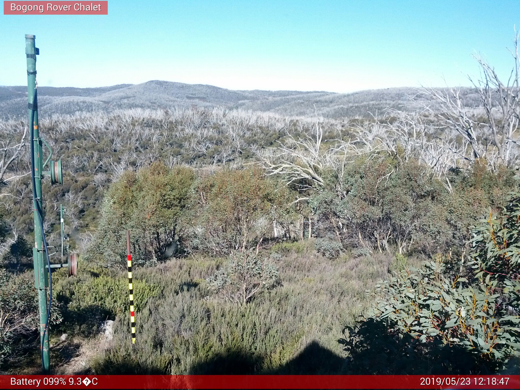 Bogong Web Cam 12:18pm Thursday 23rd of May 2019