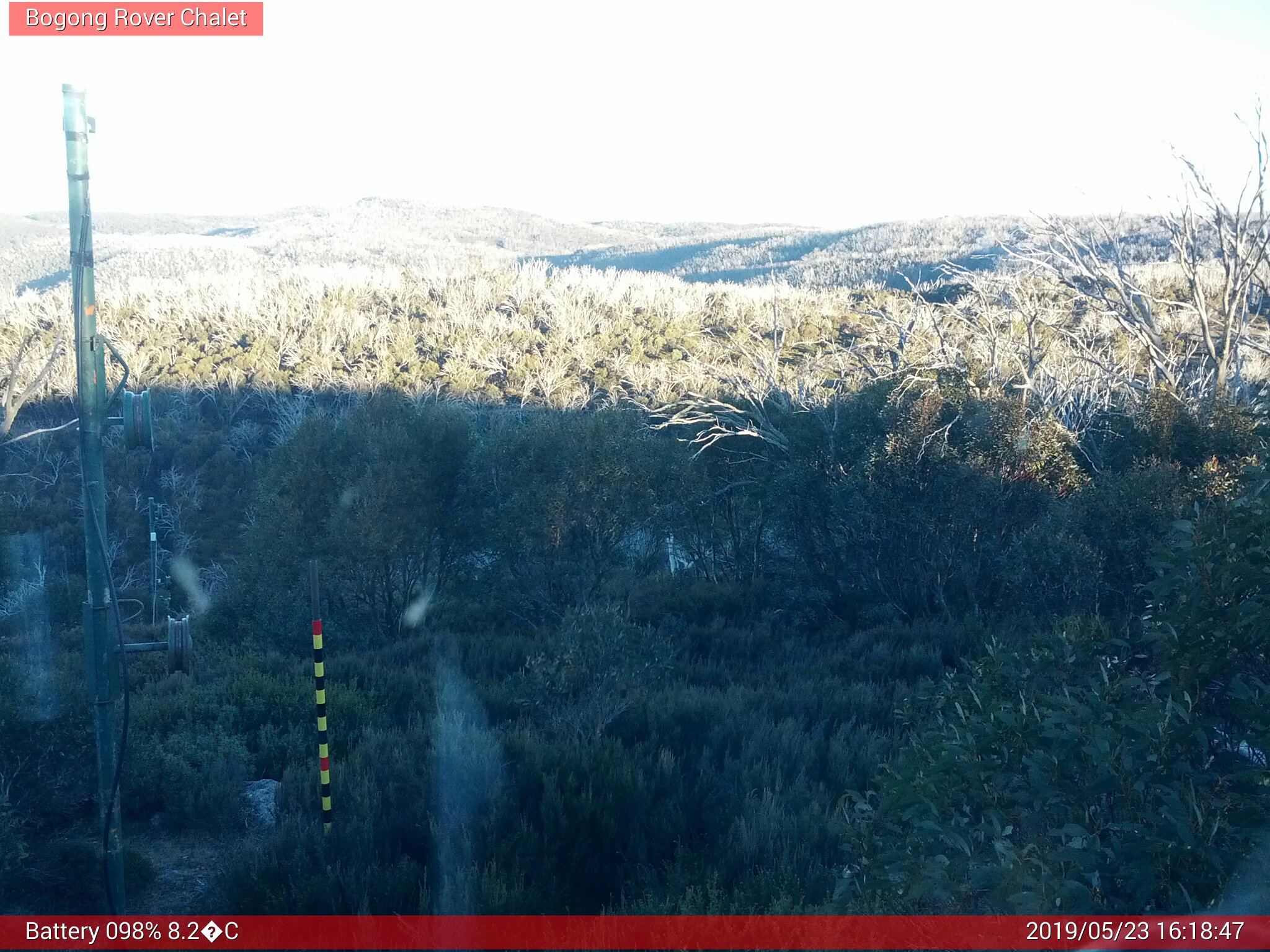 Bogong Web Cam 4:18pm Thursday 23rd of May 2019