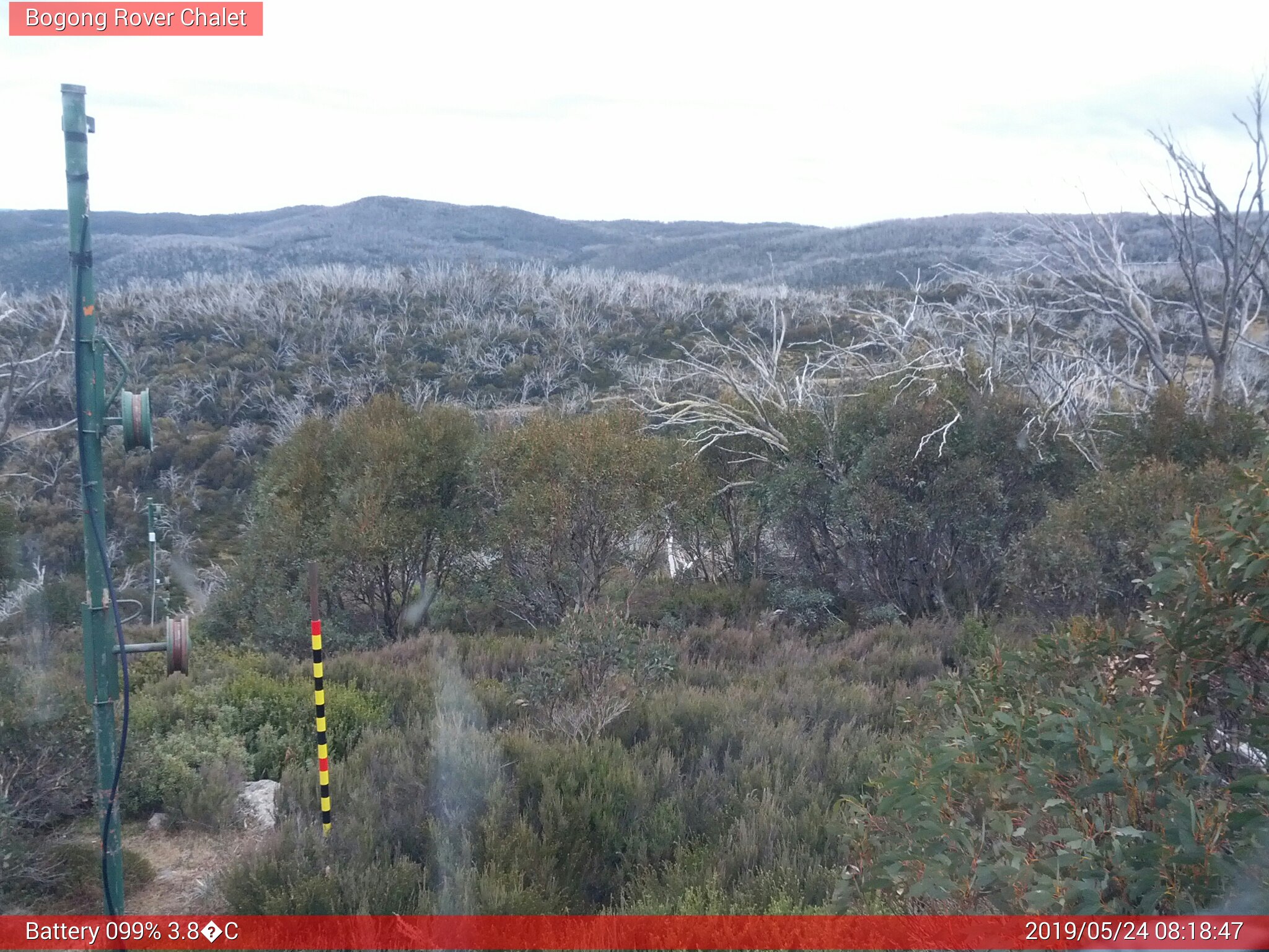 Bogong Web Cam 8:18am Friday 24th of May 2019