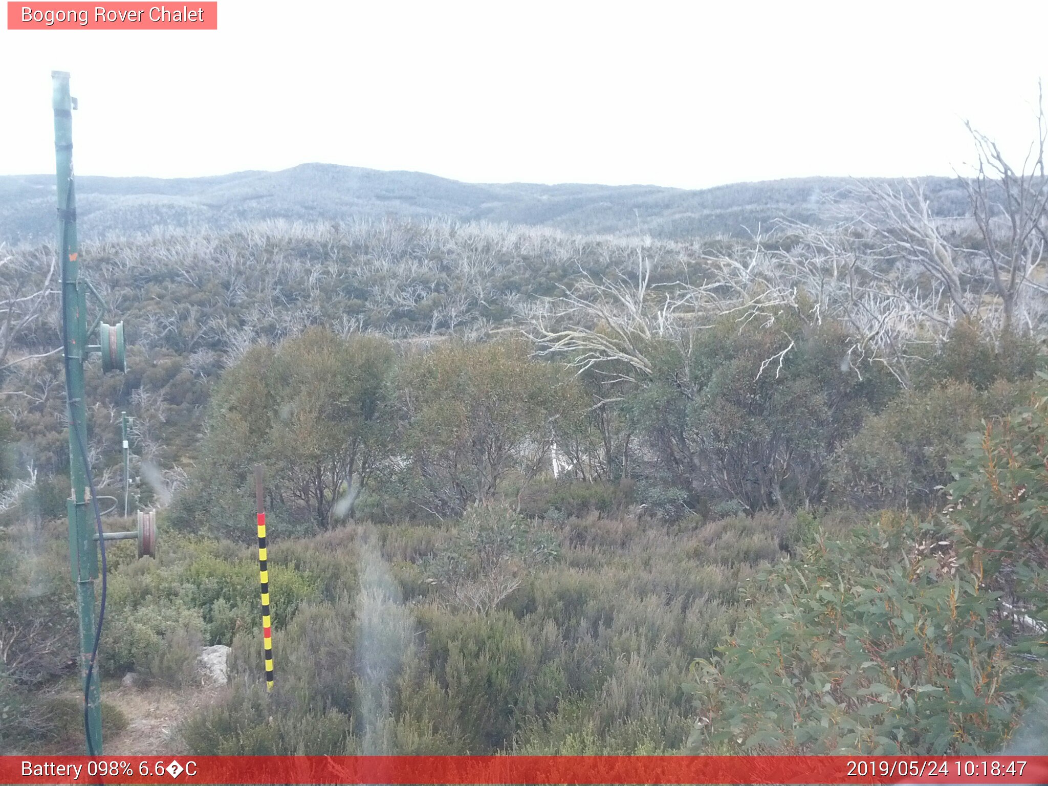 Bogong Web Cam 10:18am Friday 24th of May 2019