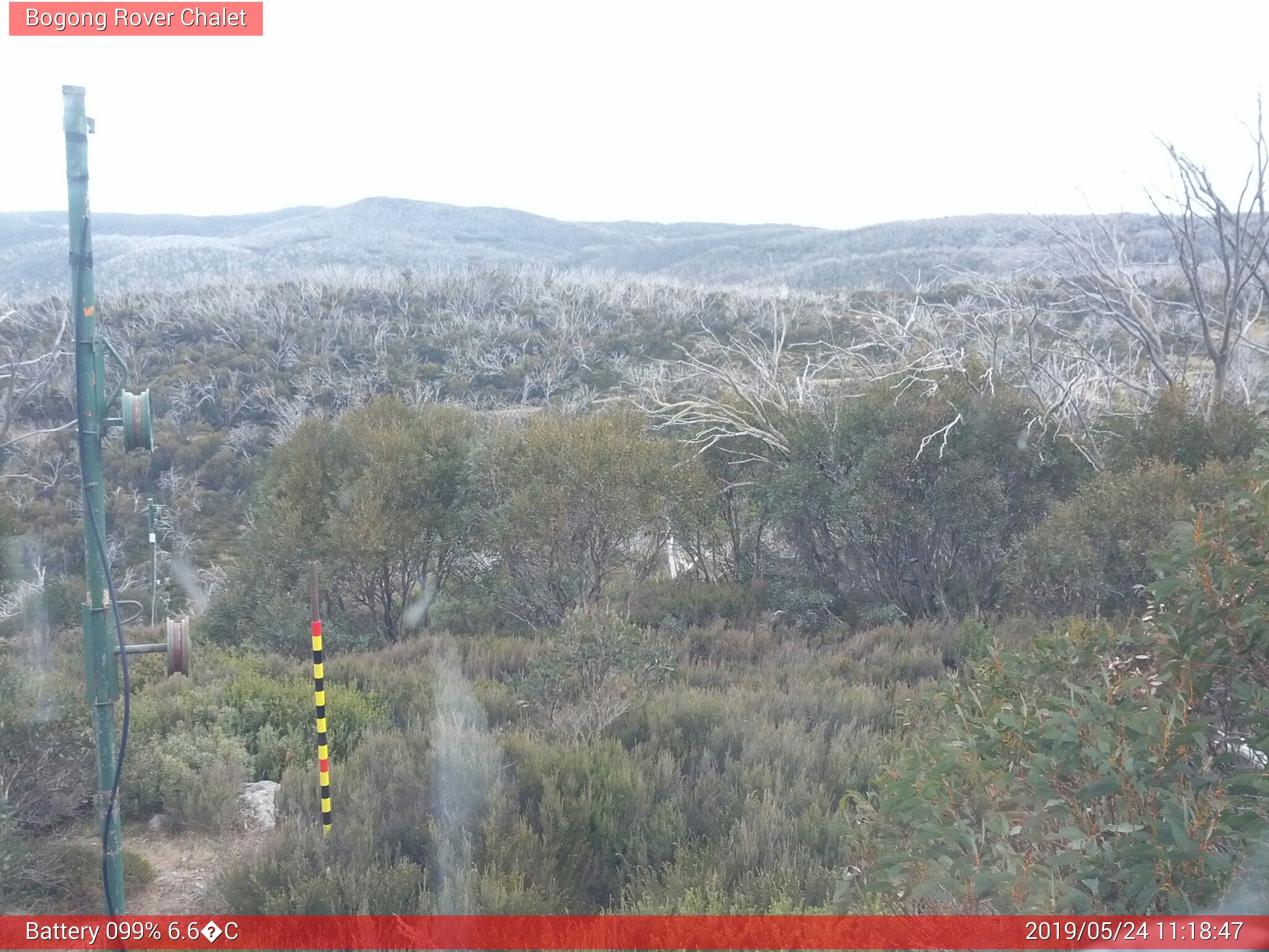 Bogong Web Cam 11:18am Friday 24th of May 2019