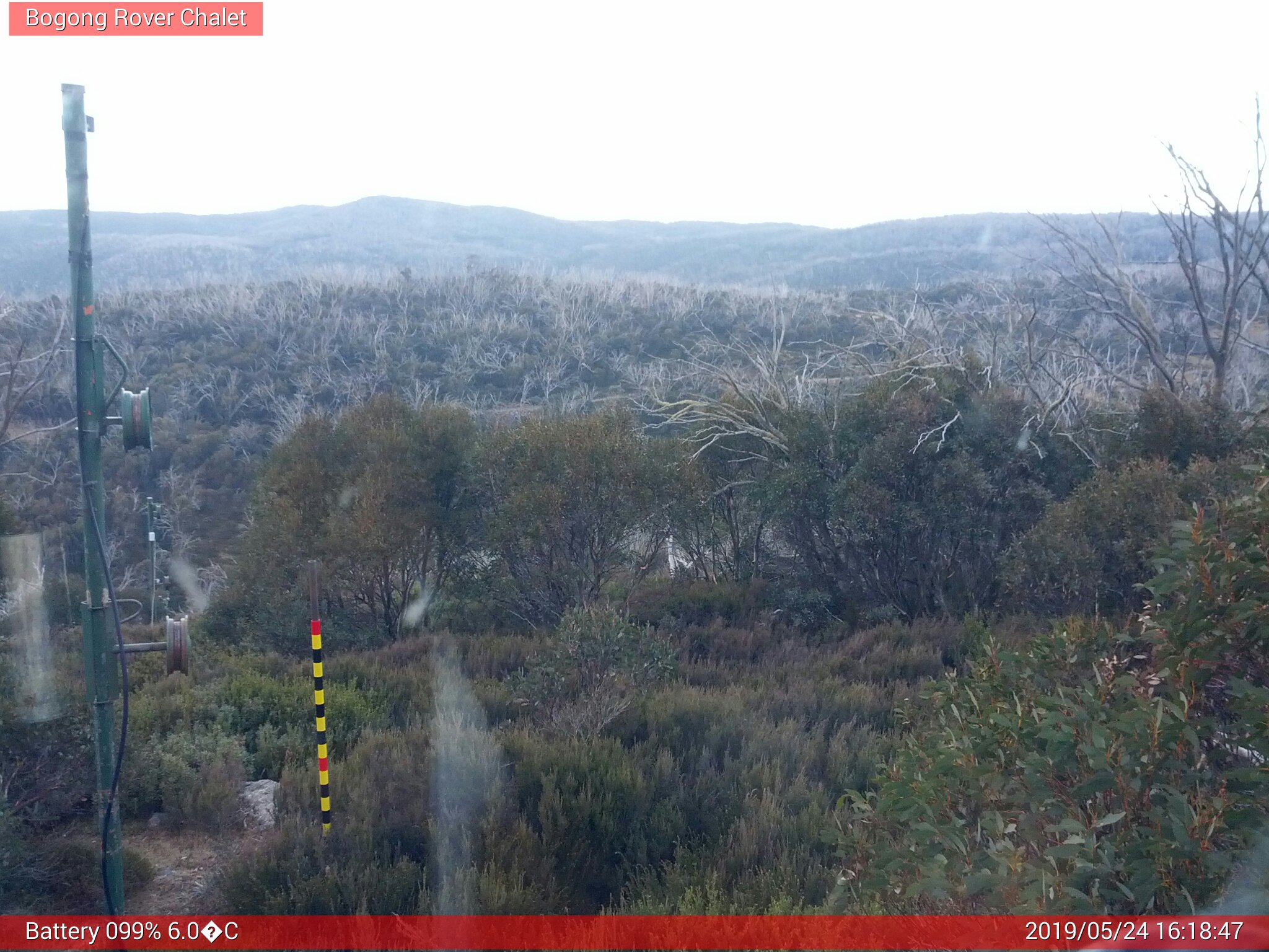 Bogong Web Cam 4:18pm Friday 24th of May 2019