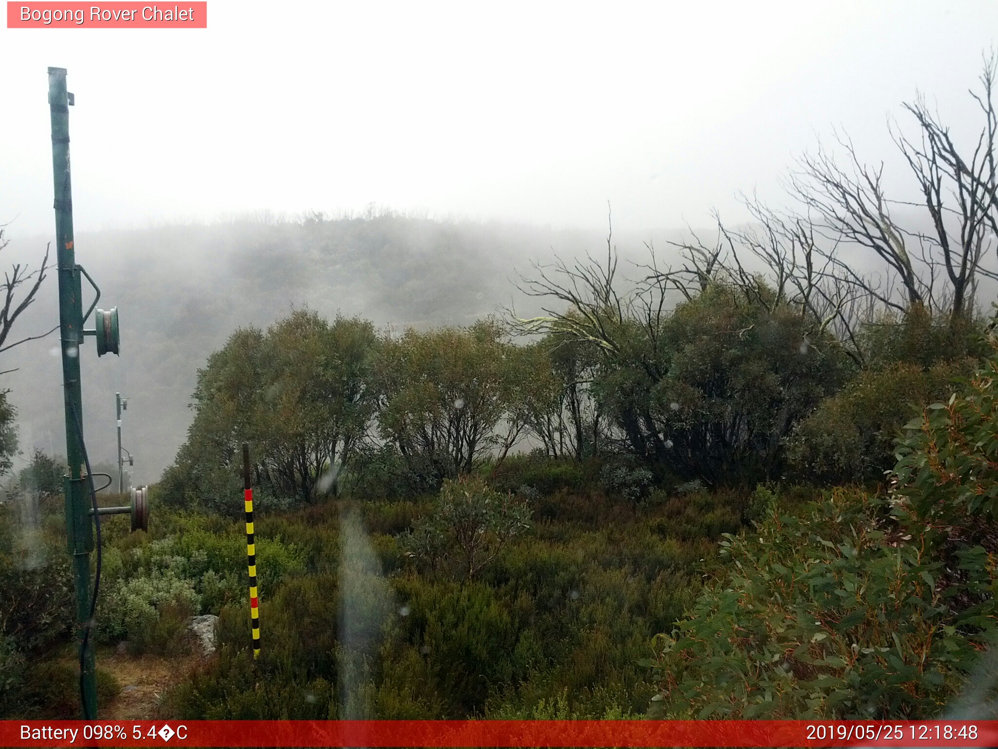 Bogong Web Cam 12:18pm Saturday 25th of May 2019