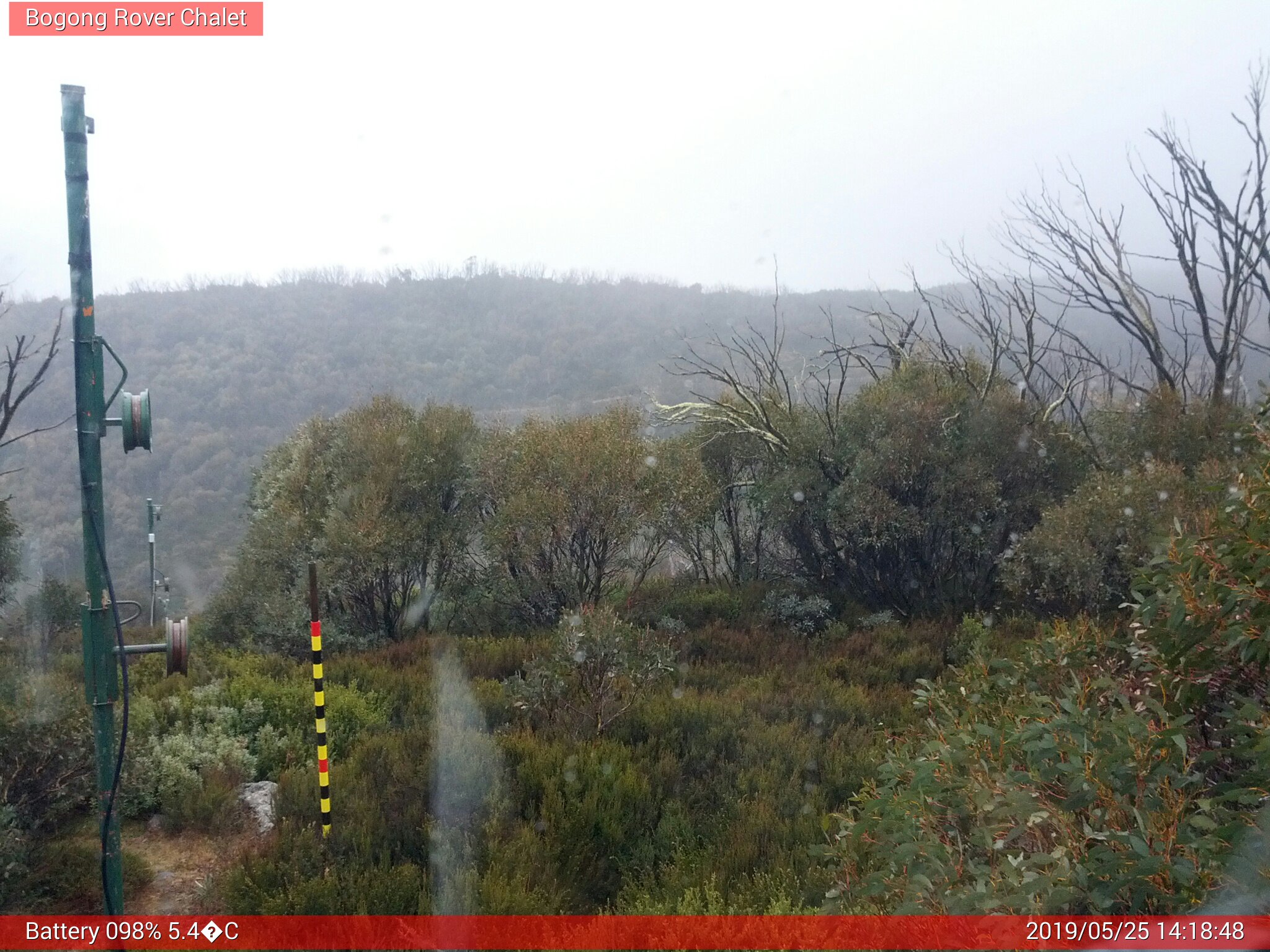 Bogong Web Cam 2:18pm Saturday 25th of May 2019