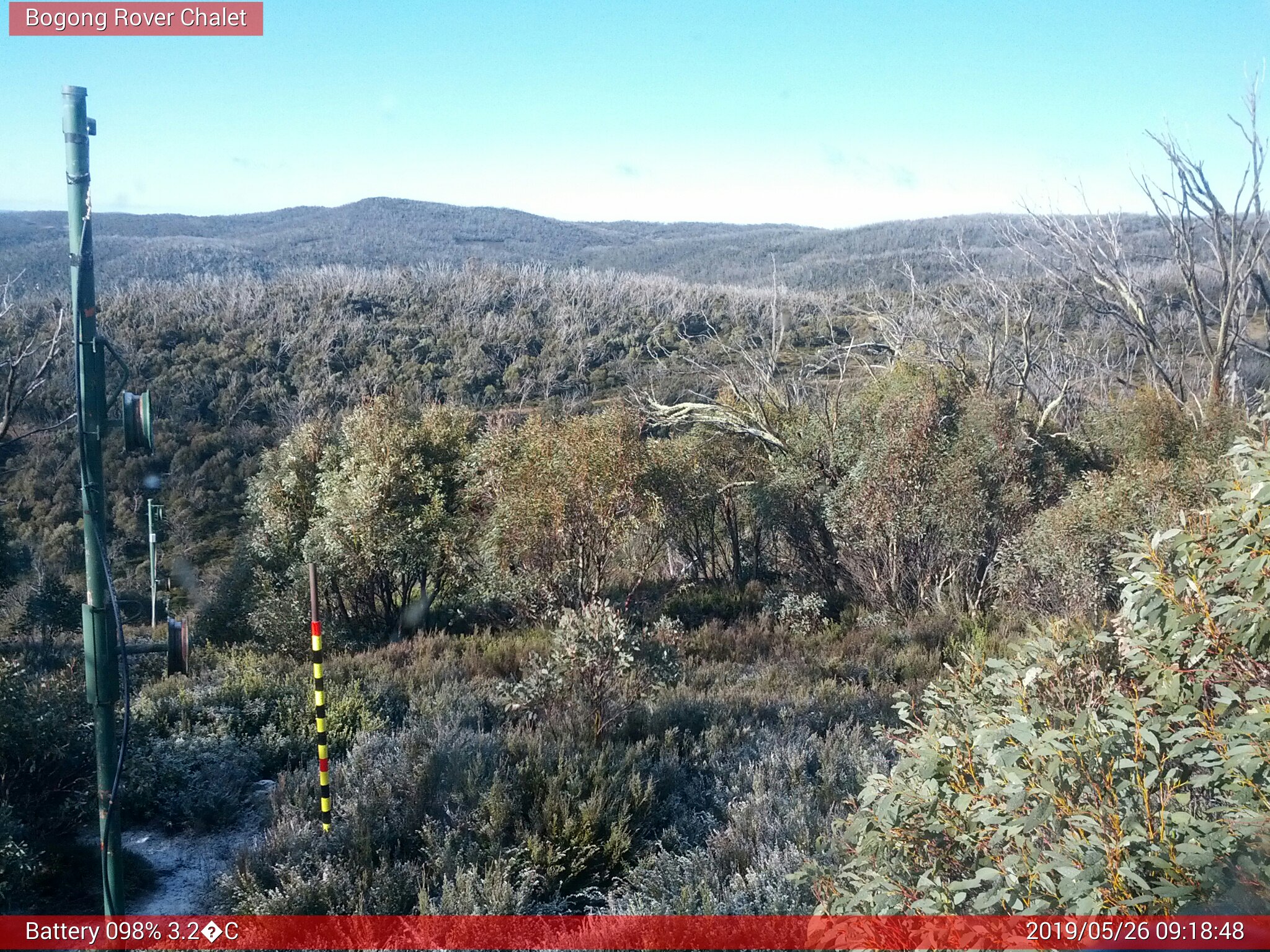 Bogong Web Cam 9:18am Sunday 26th of May 2019