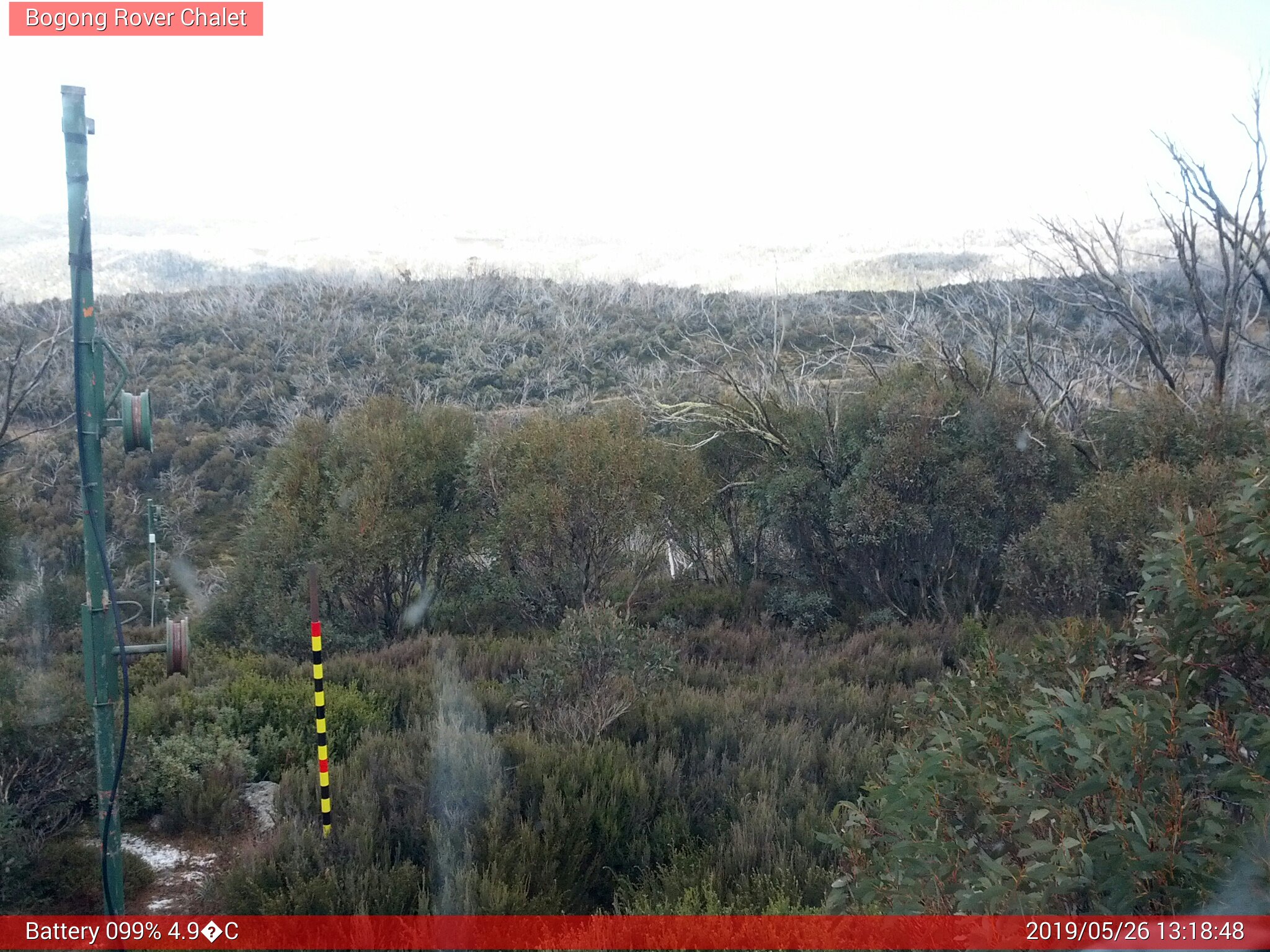 Bogong Web Cam 1:18pm Sunday 26th of May 2019