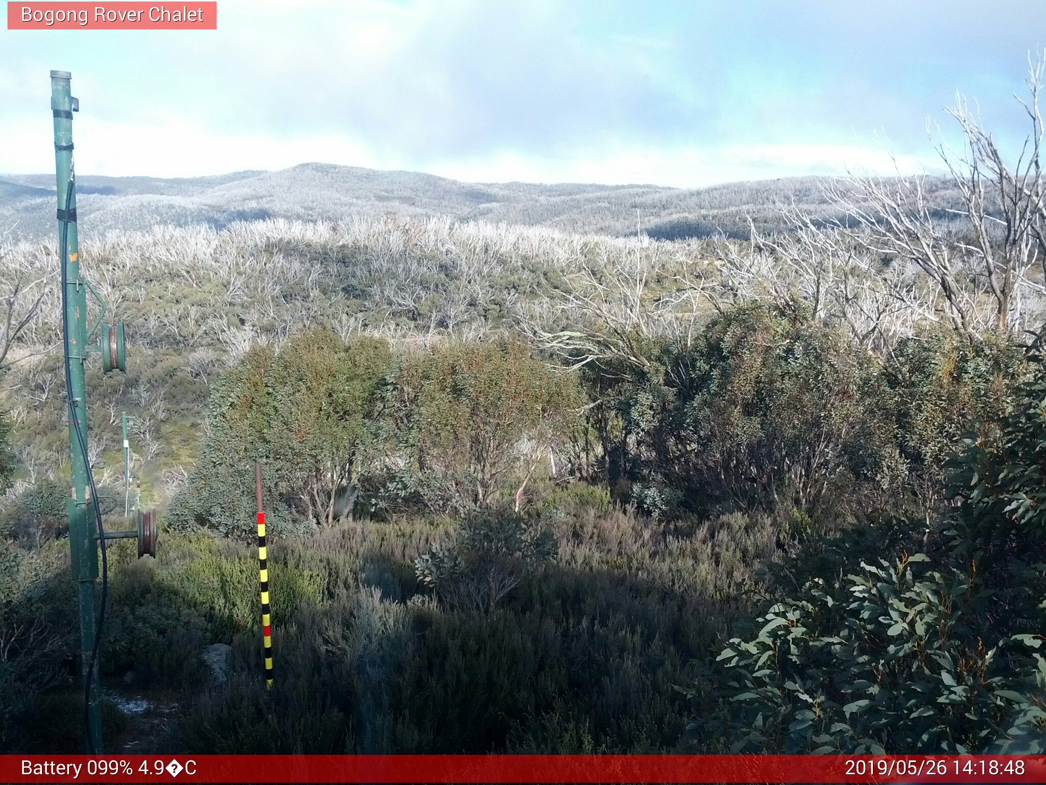 Bogong Web Cam 2:18pm Sunday 26th of May 2019