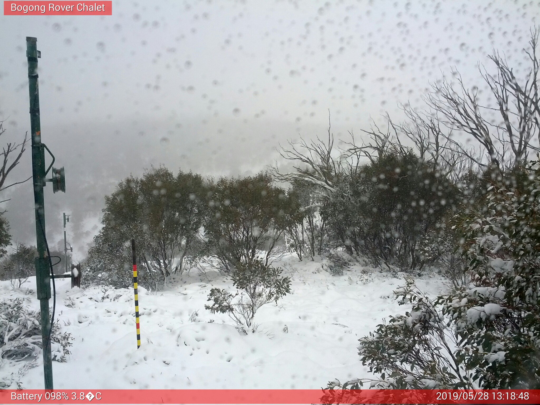 Bogong Web Cam 1:18pm Tuesday 28th of May 2019