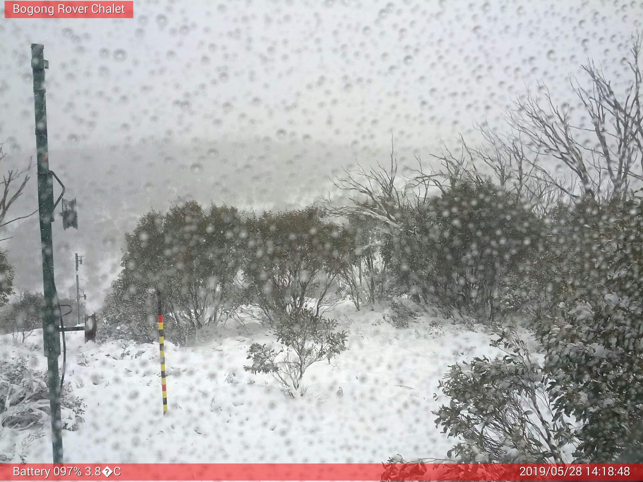 Bogong Web Cam 2:18pm Tuesday 28th of May 2019