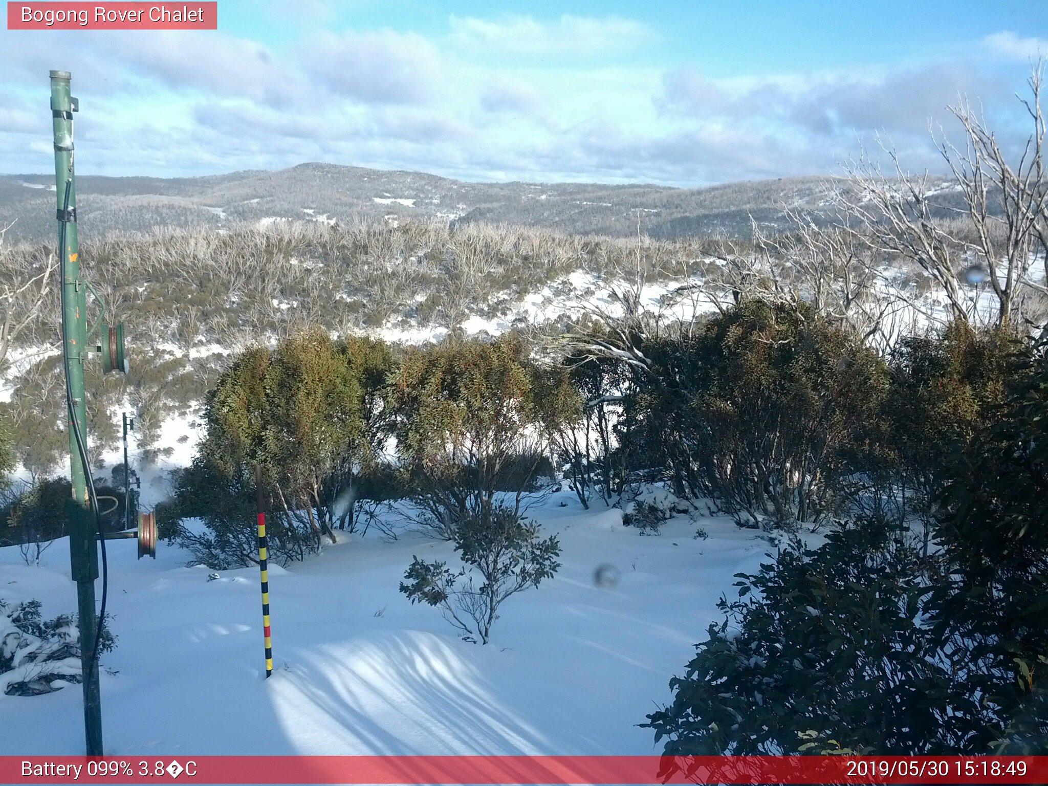 Bogong Web Cam 3:18pm Thursday 30th of May 2019