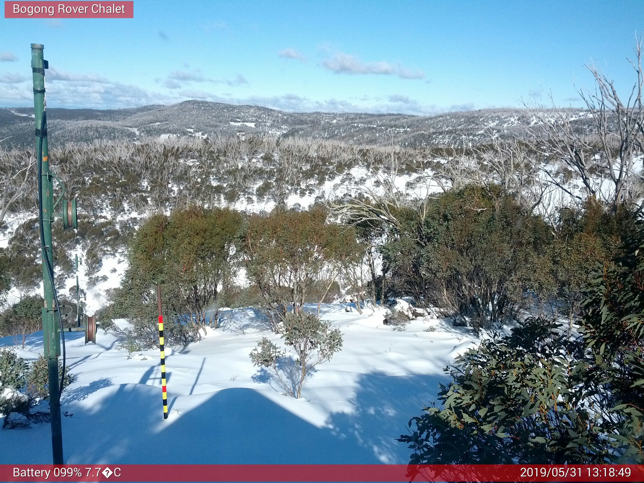 Bogong Web Cam 1:18pm Friday 31st of May 2019