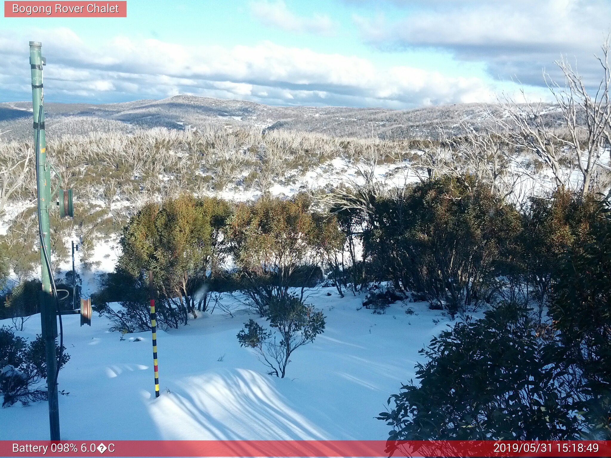 Bogong Web Cam 3:18pm Friday 31st of May 2019