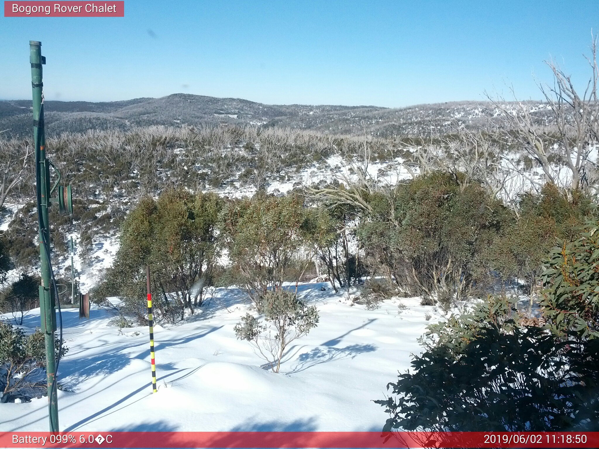 Bogong Web Cam 11:18am Sunday 2nd of June 2019