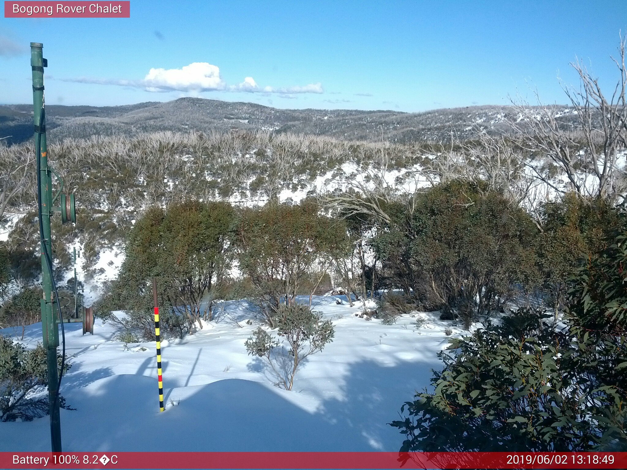 Bogong Web Cam 1:18pm Sunday 2nd of June 2019