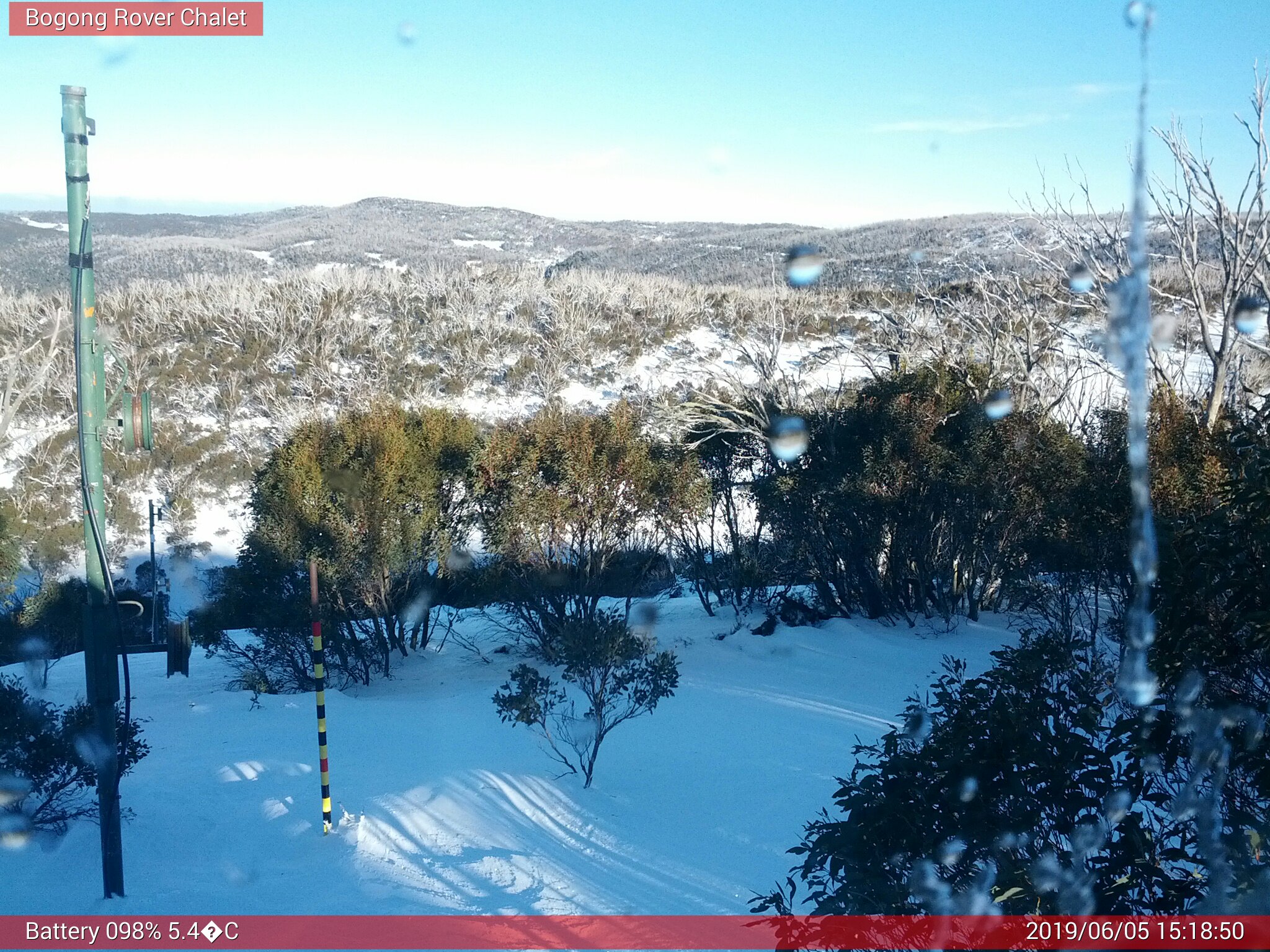 Bogong Web Cam 3:18pm Wednesday 5th of June 2019