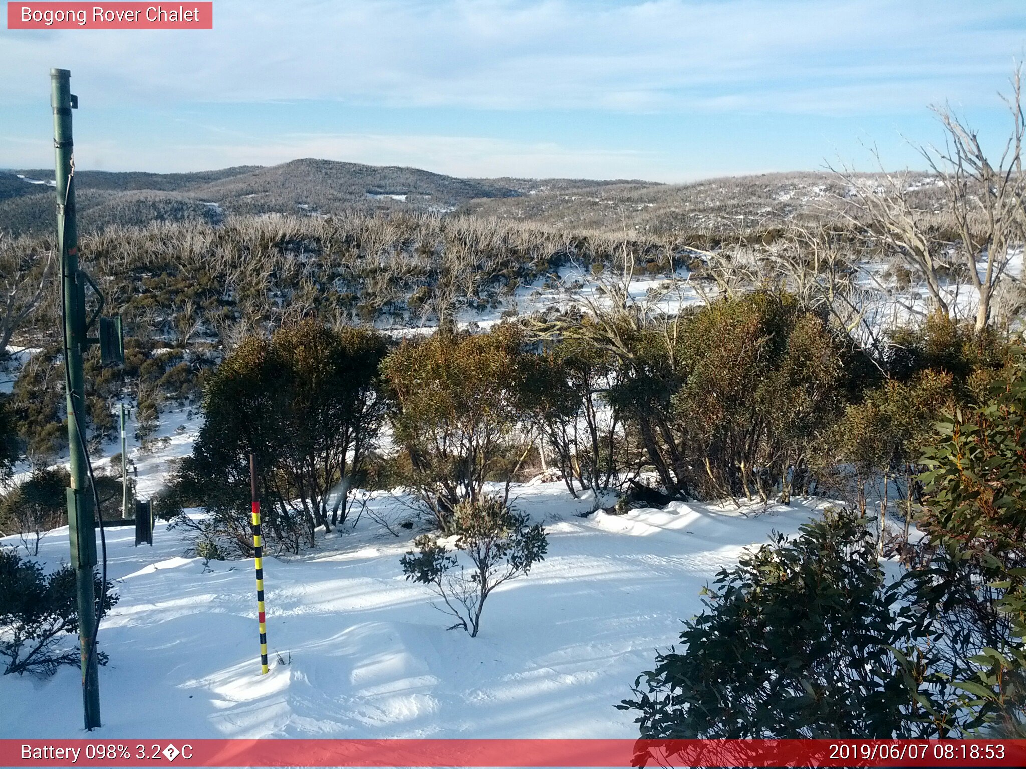 Bogong Web Cam 8:18am Friday 7th of June 2019