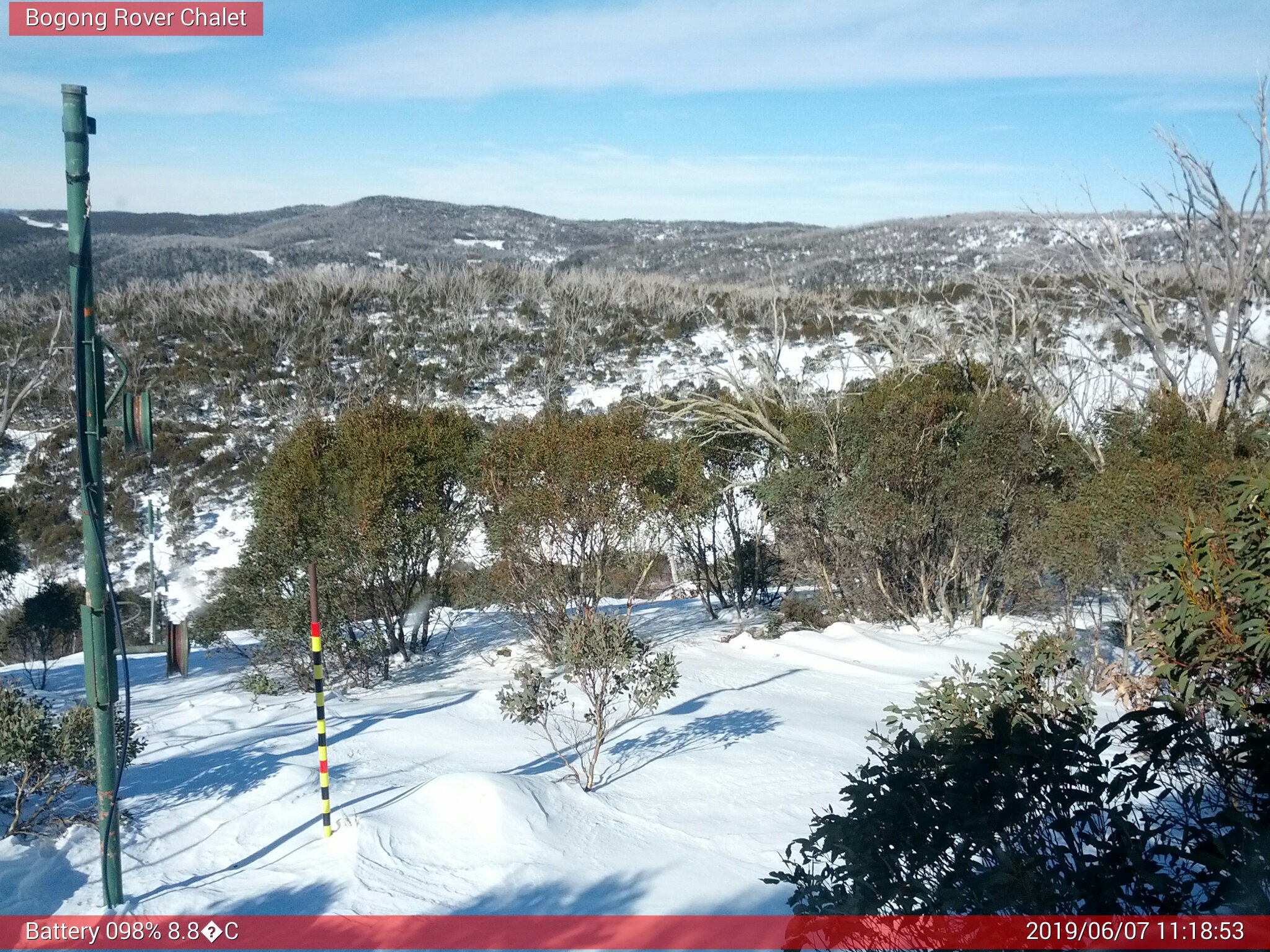 Bogong Web Cam 11:18am Friday 7th of June 2019