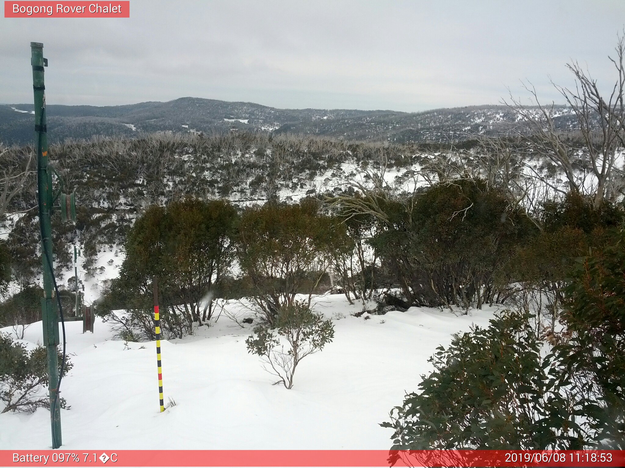 Bogong Web Cam 11:18am Saturday 8th of June 2019