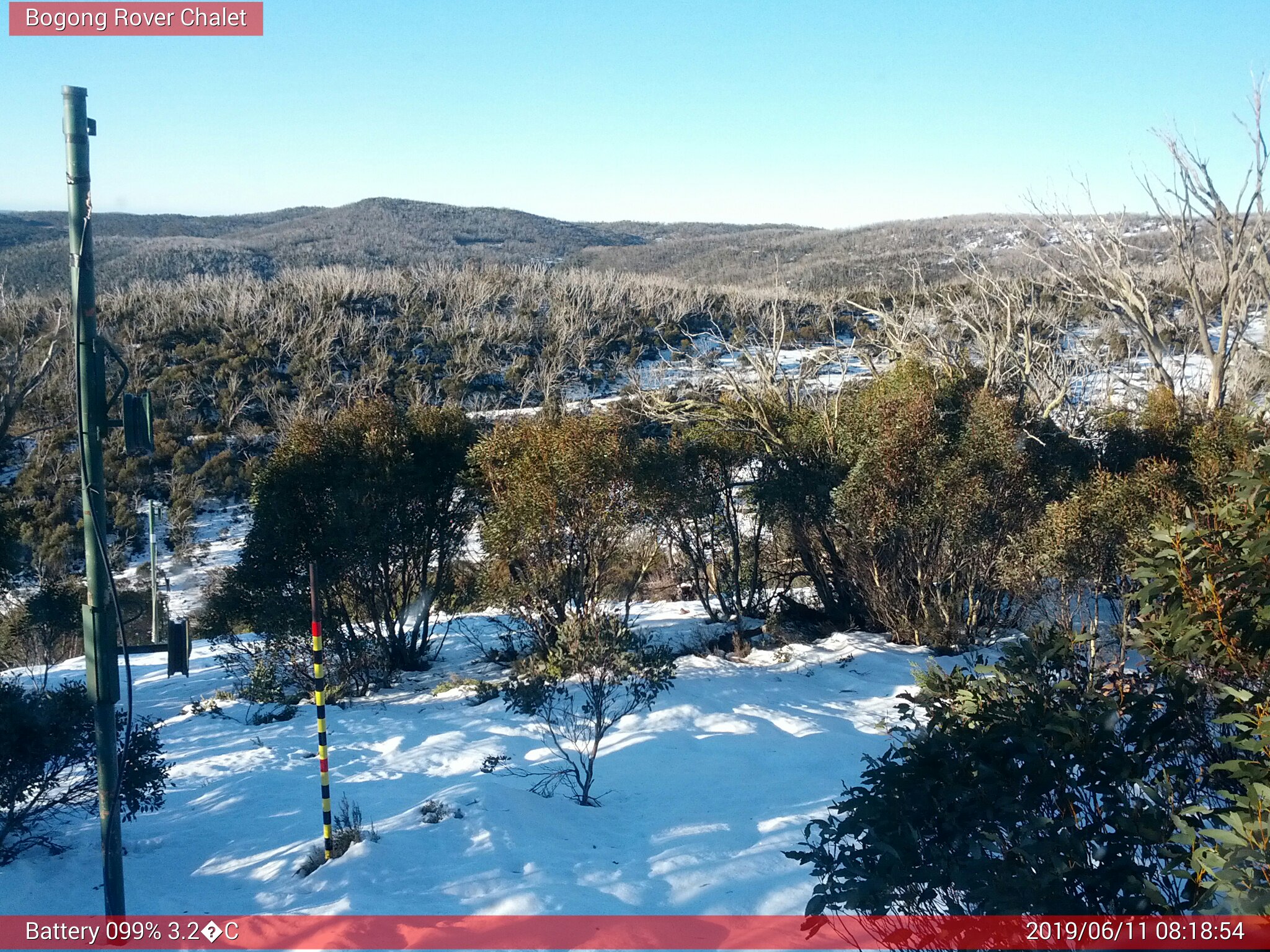 Bogong Web Cam 8:18am Tuesday 11th of June 2019