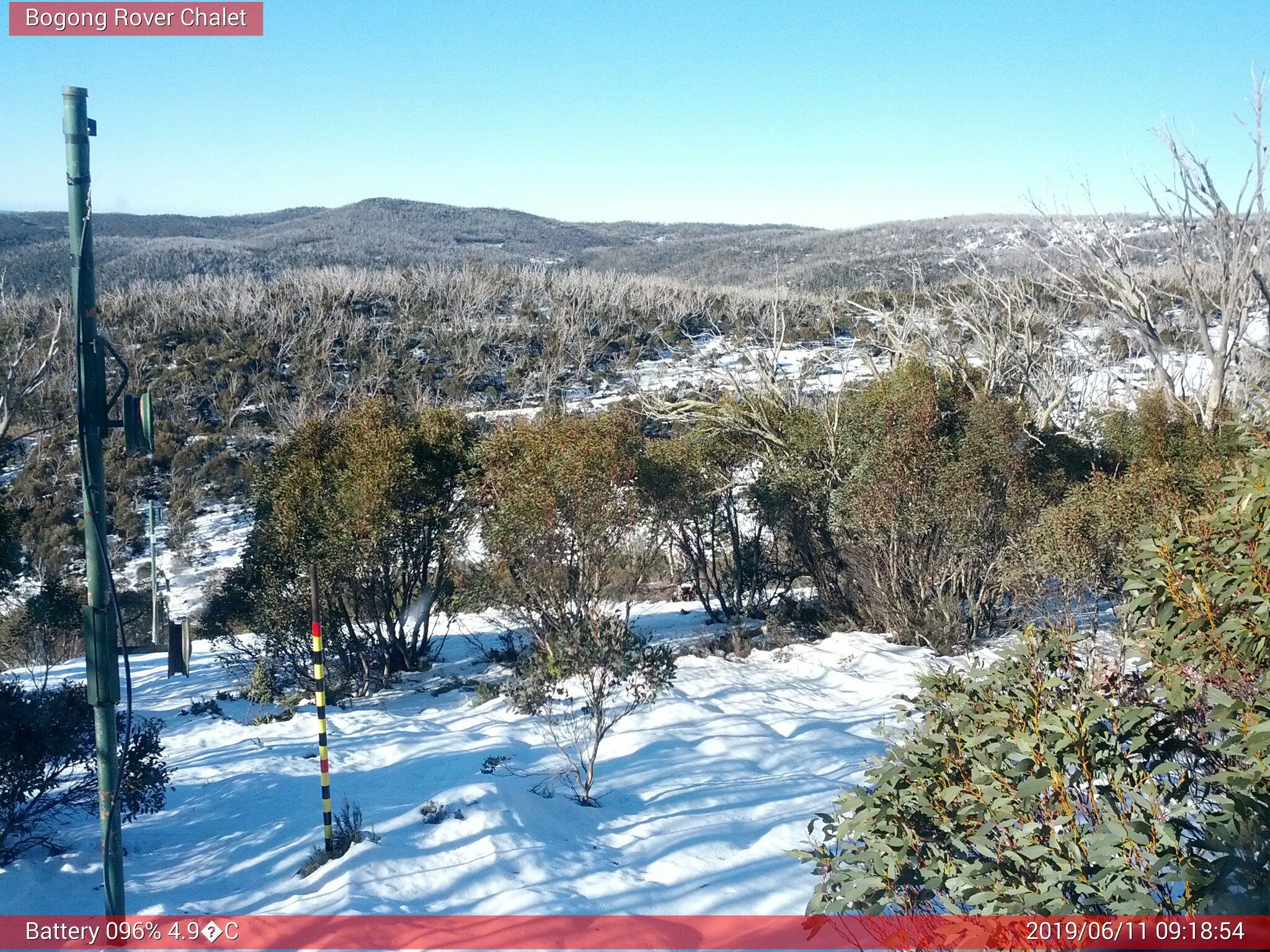 Bogong Web Cam 9:18am Tuesday 11th of June 2019