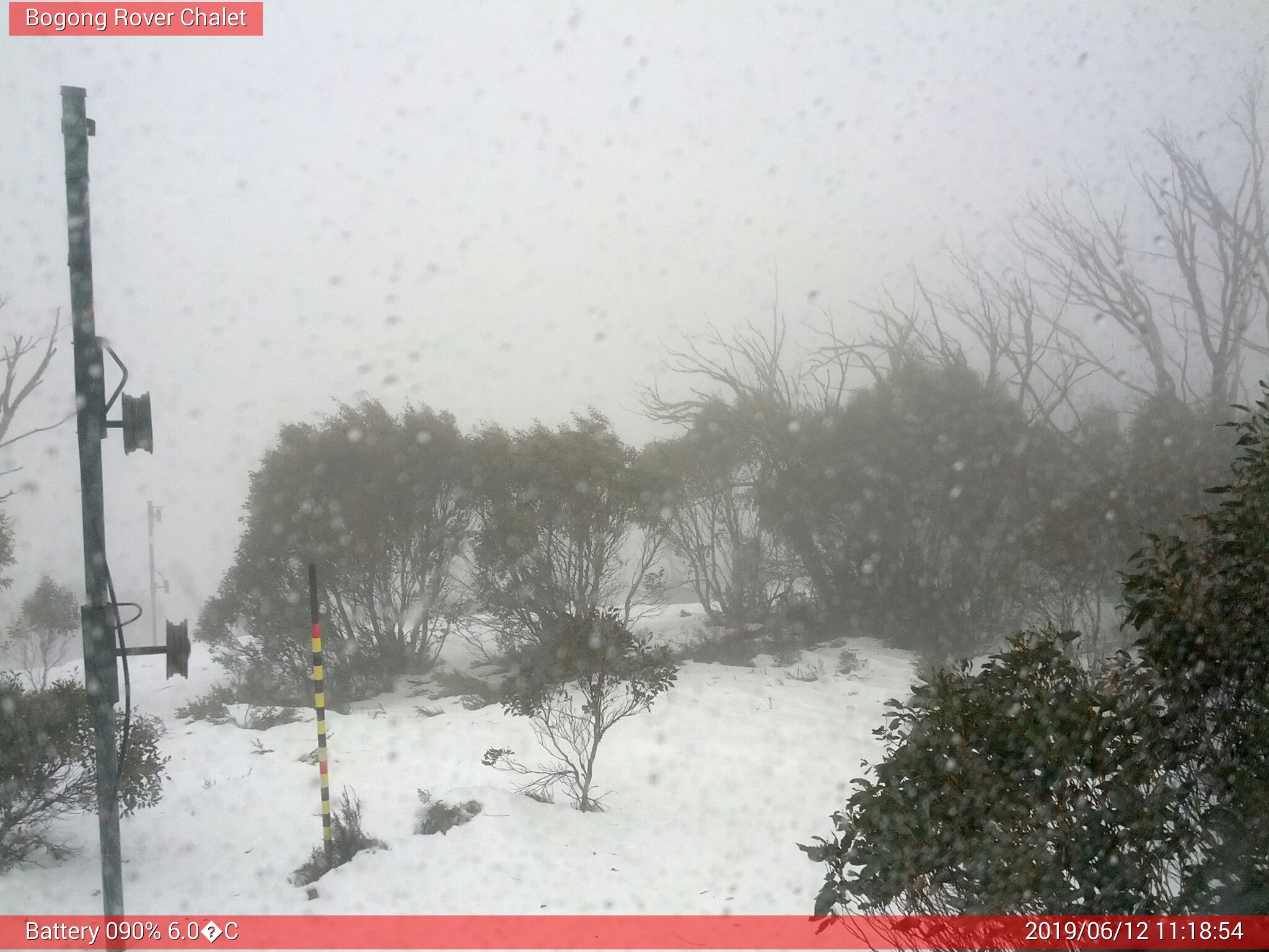 Bogong Web Cam 11:18am Wednesday 12th of June 2019