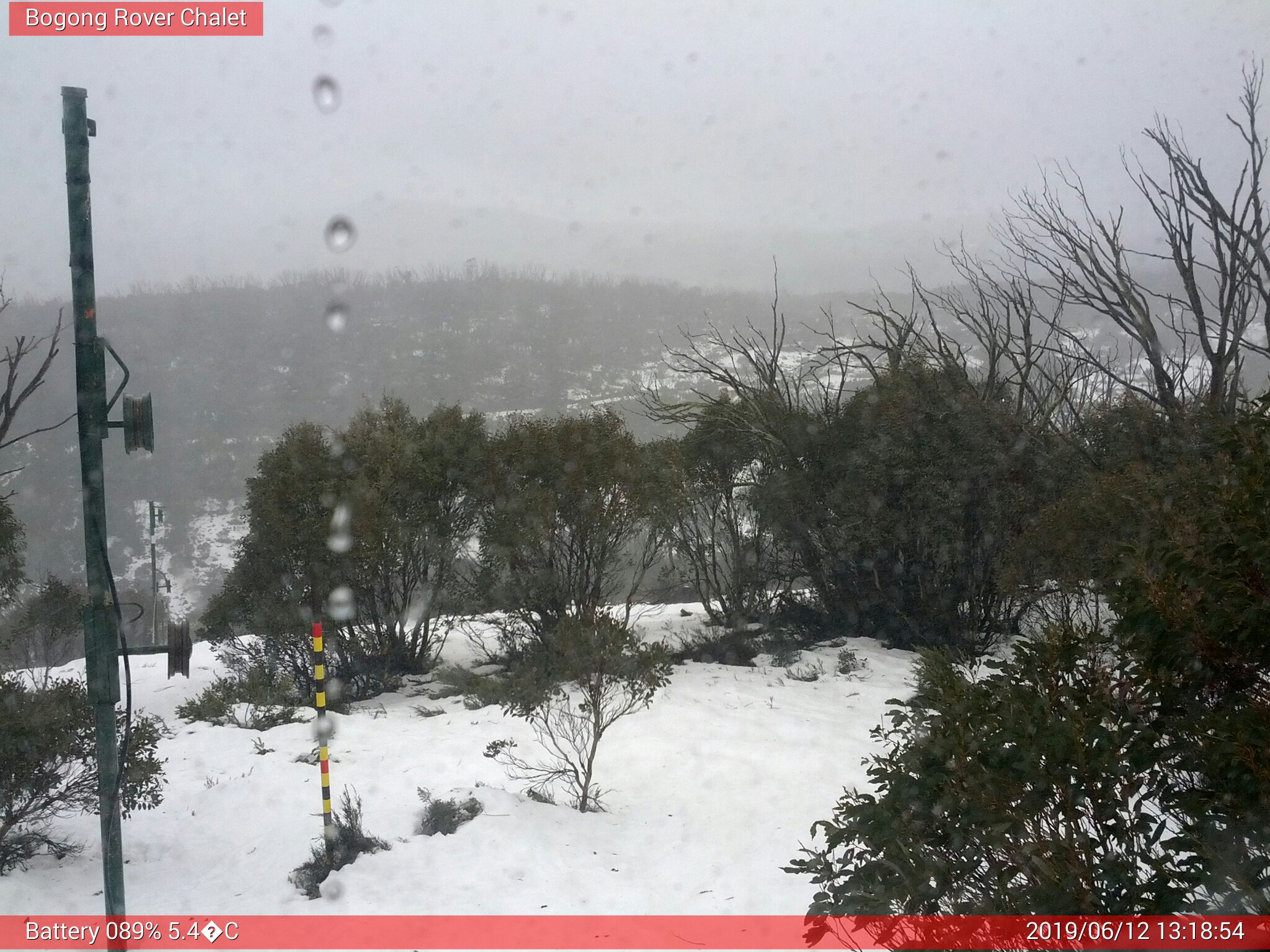 Bogong Web Cam 1:18pm Wednesday 12th of June 2019