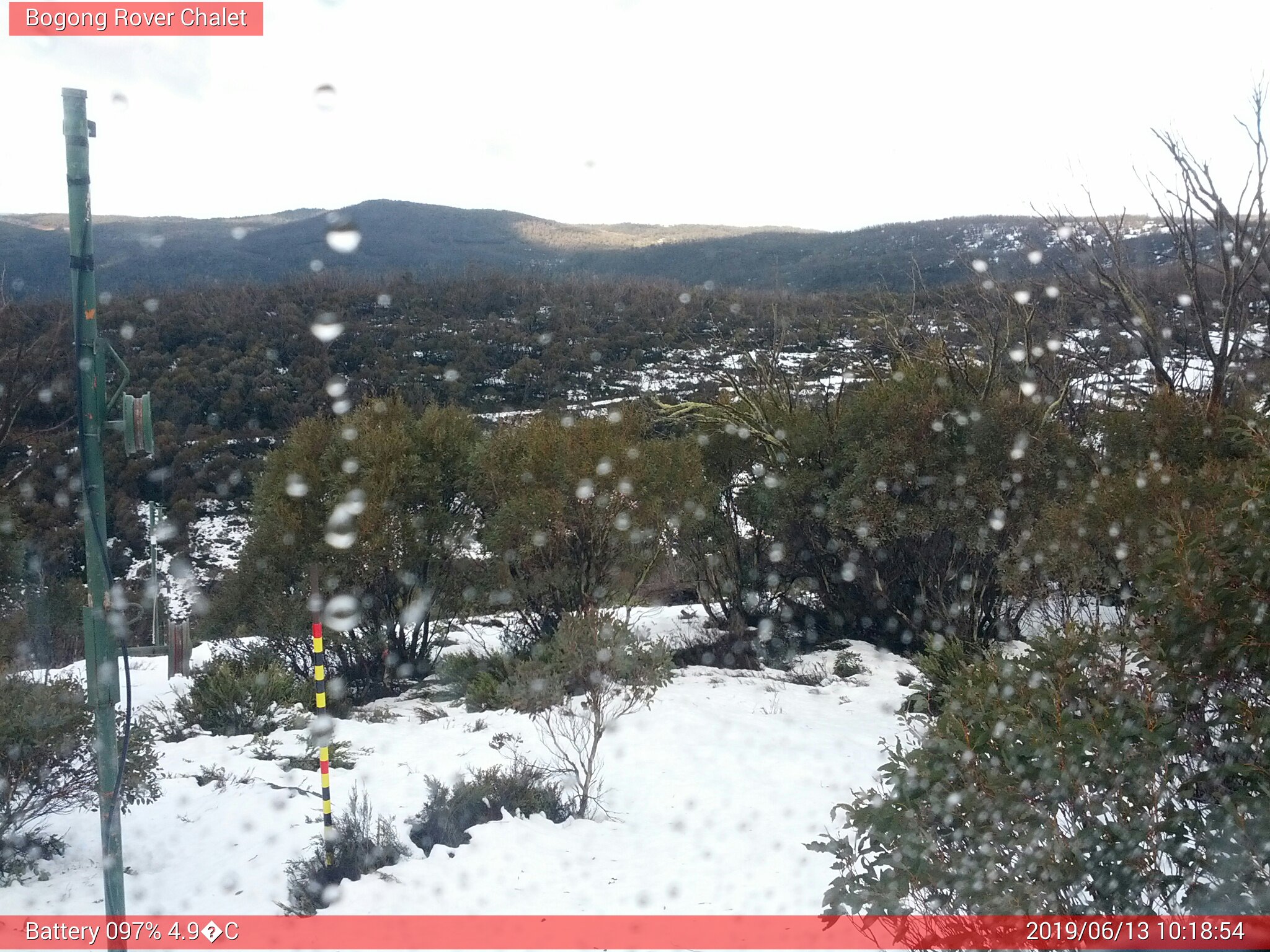 Bogong Web Cam 10:18am Thursday 13th of June 2019