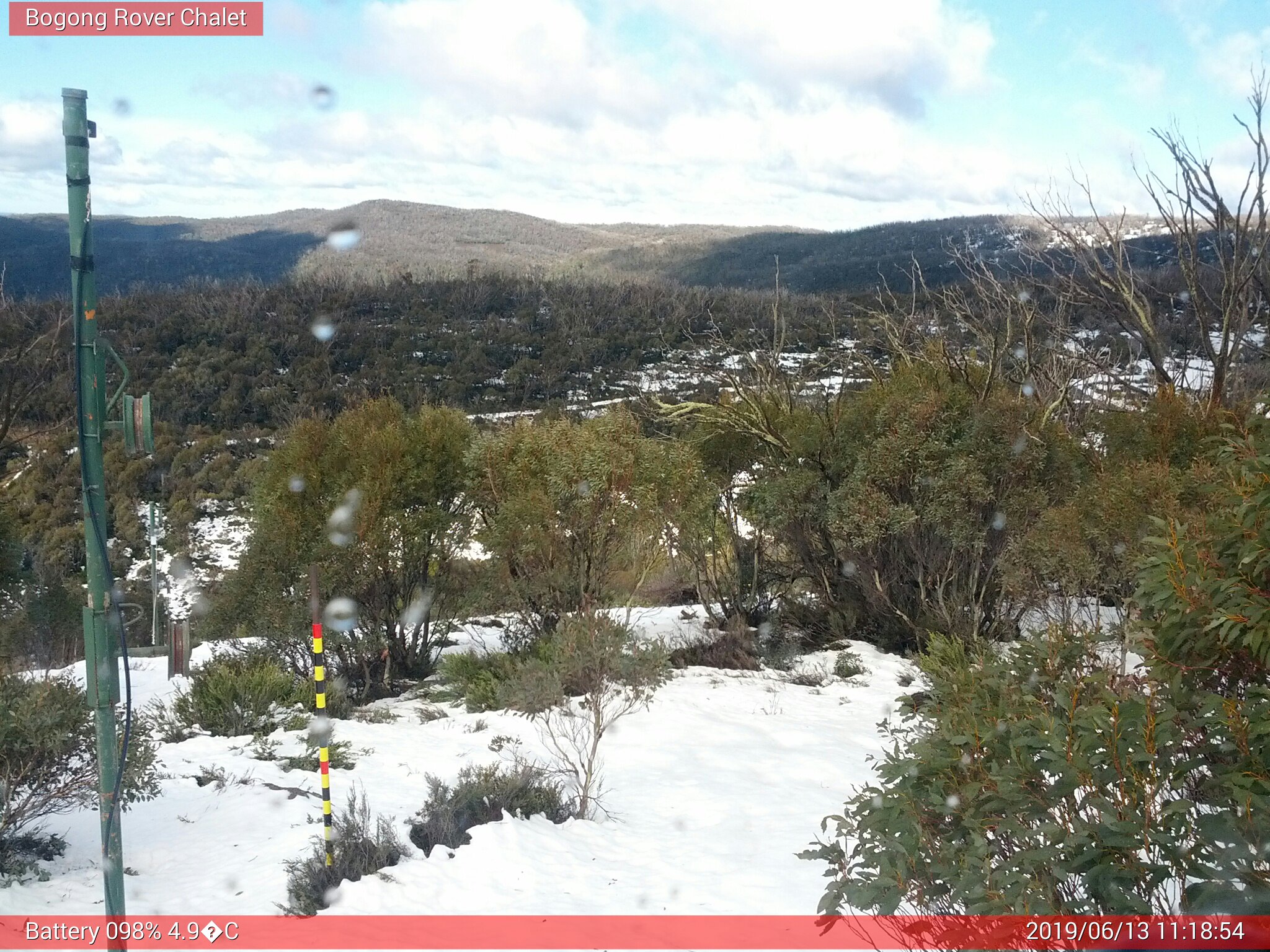 Bogong Web Cam 11:18am Thursday 13th of June 2019