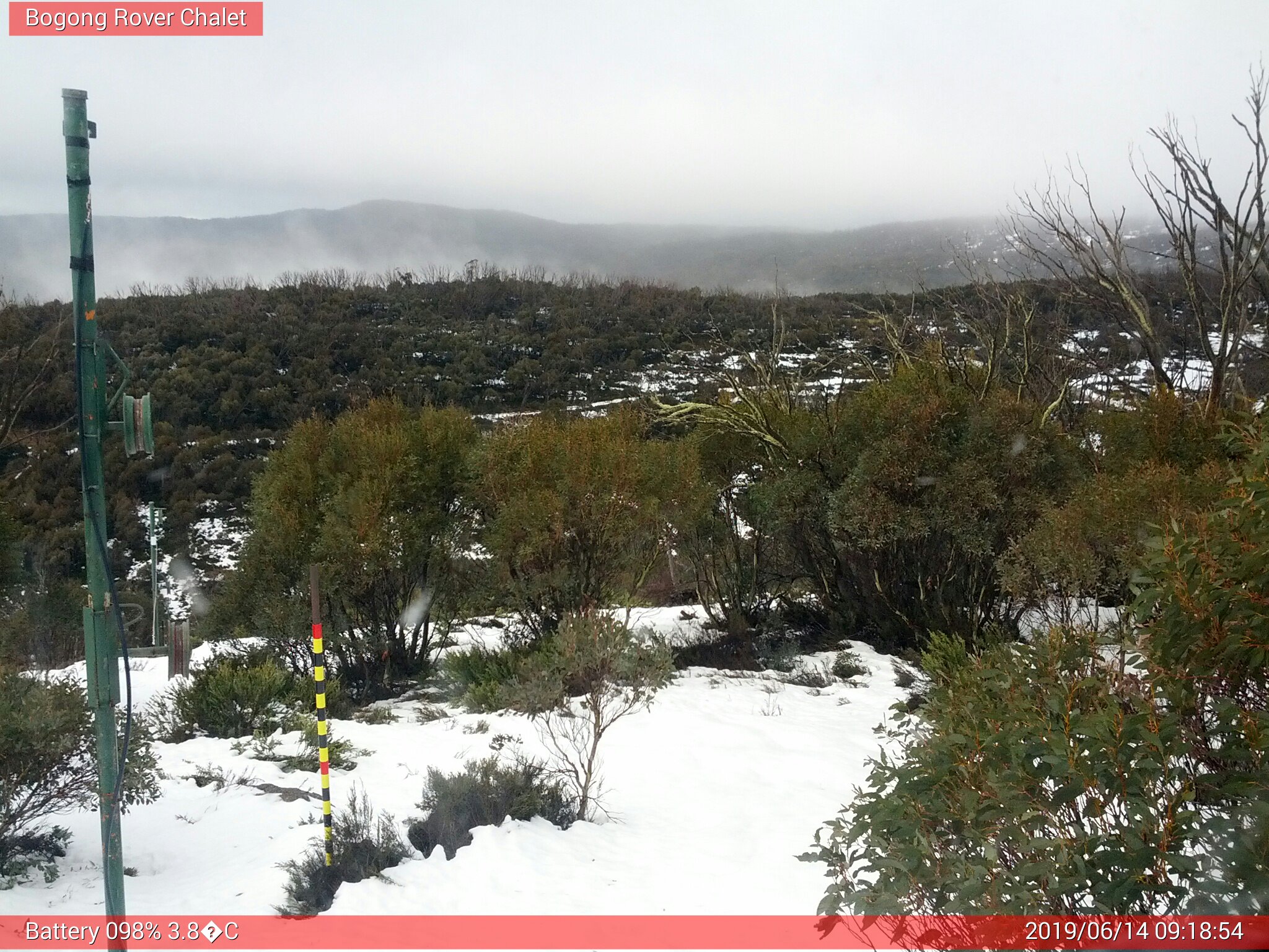 Bogong Web Cam 9:18am Friday 14th of June 2019