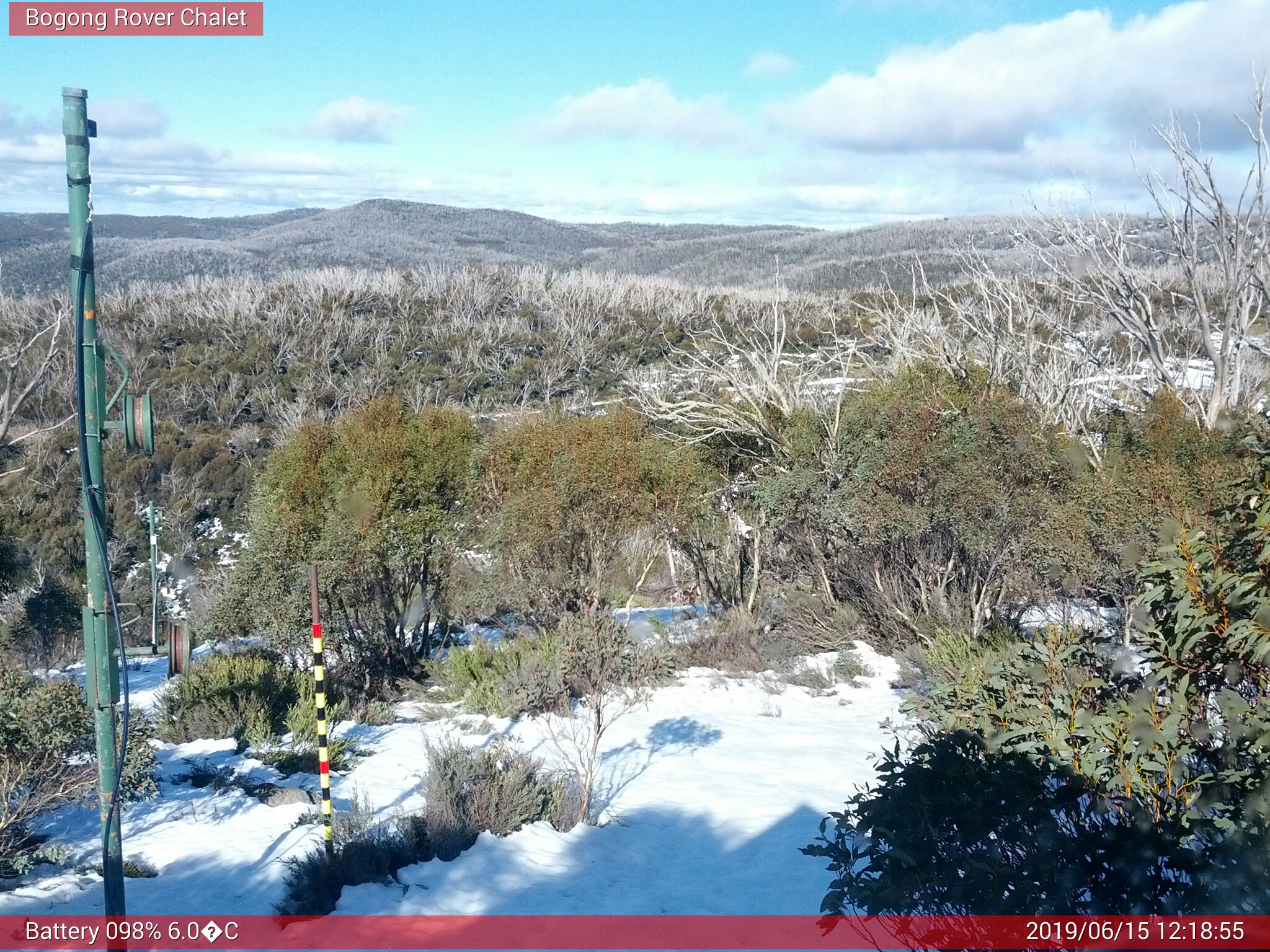 Bogong Web Cam 12:18pm Saturday 15th of June 2019