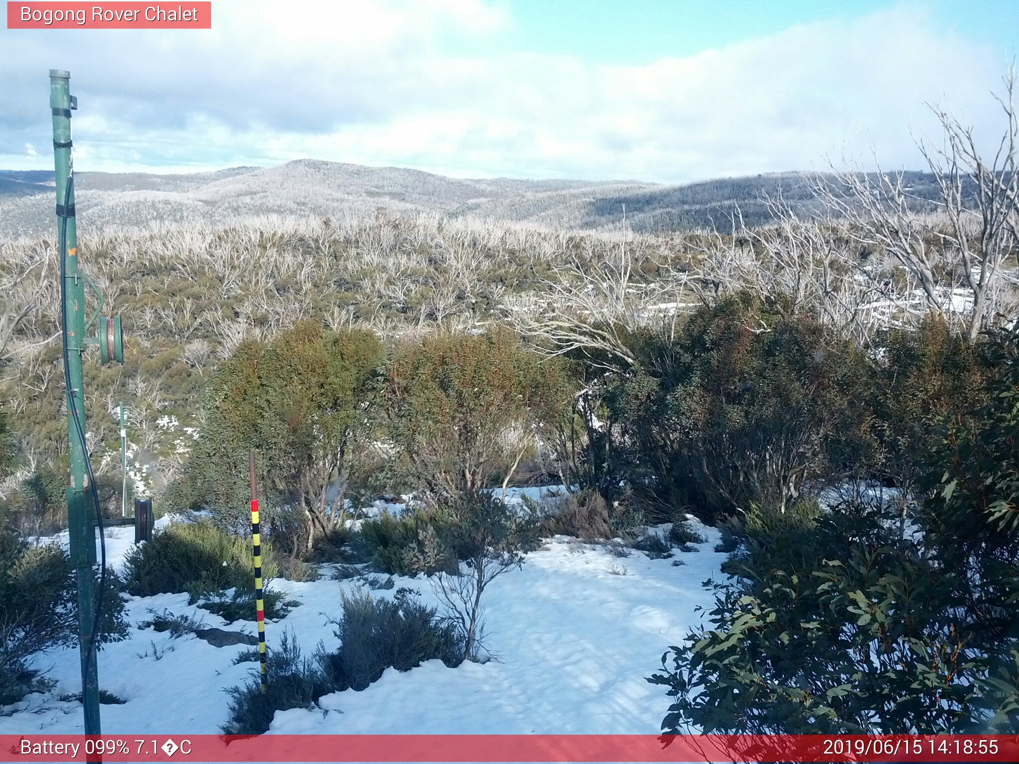 Bogong Web Cam 2:18pm Saturday 15th of June 2019