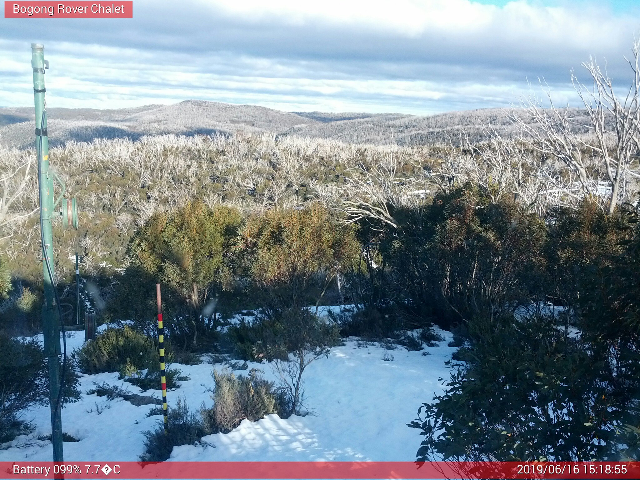 Bogong Web Cam 3:18pm Sunday 16th of June 2019