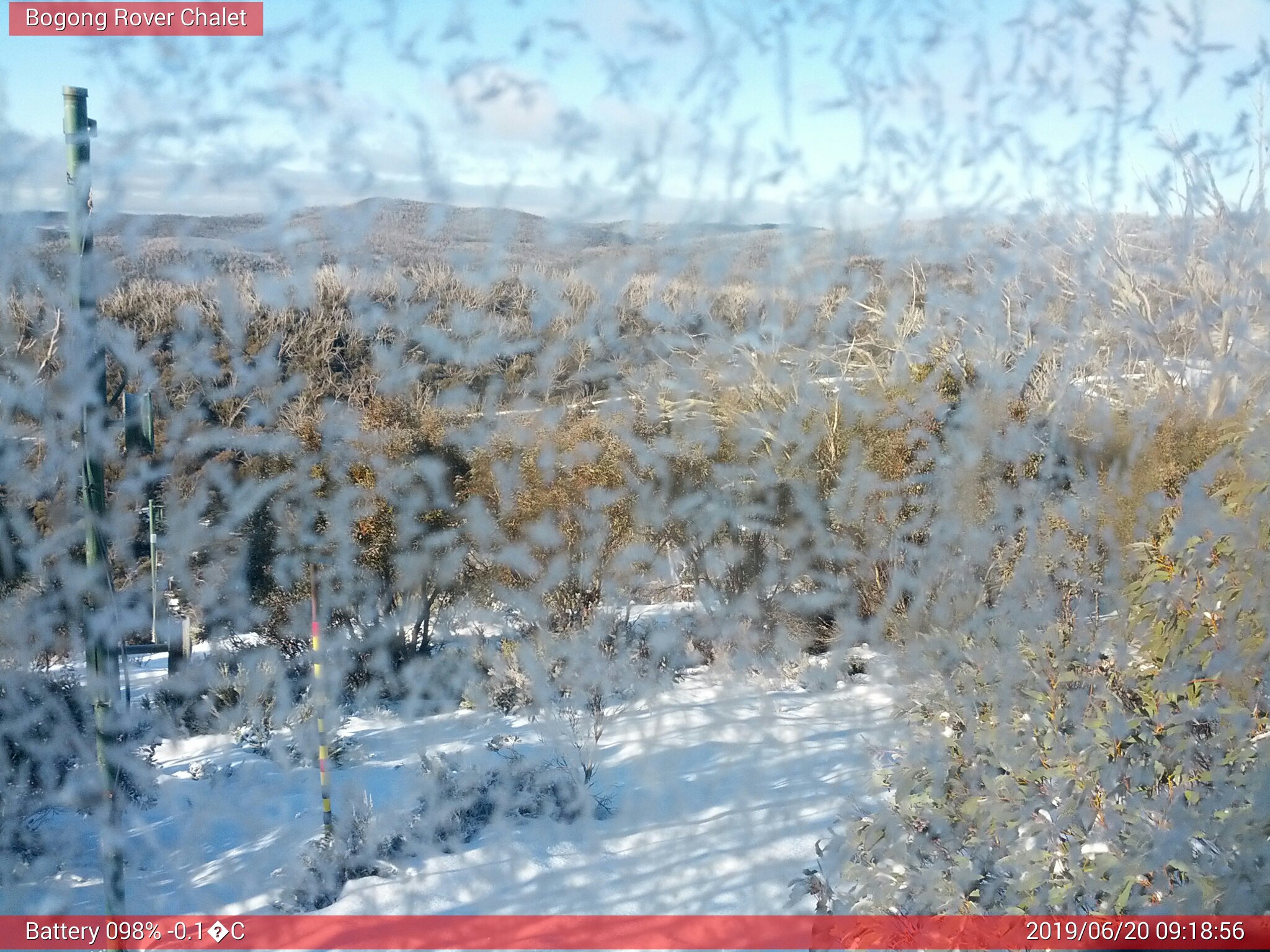 Bogong Web Cam 9:18am Thursday 20th of June 2019