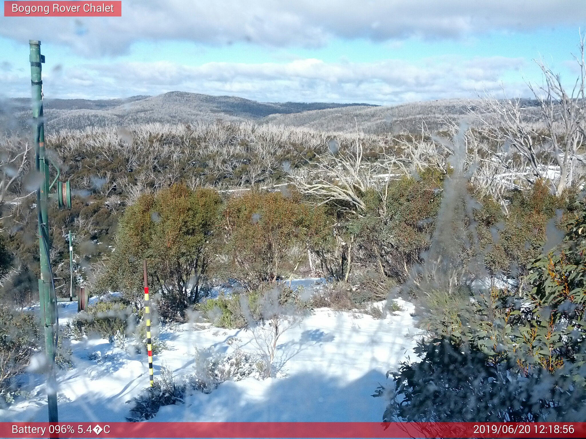 Bogong Web Cam 12:18pm Thursday 20th of June 2019