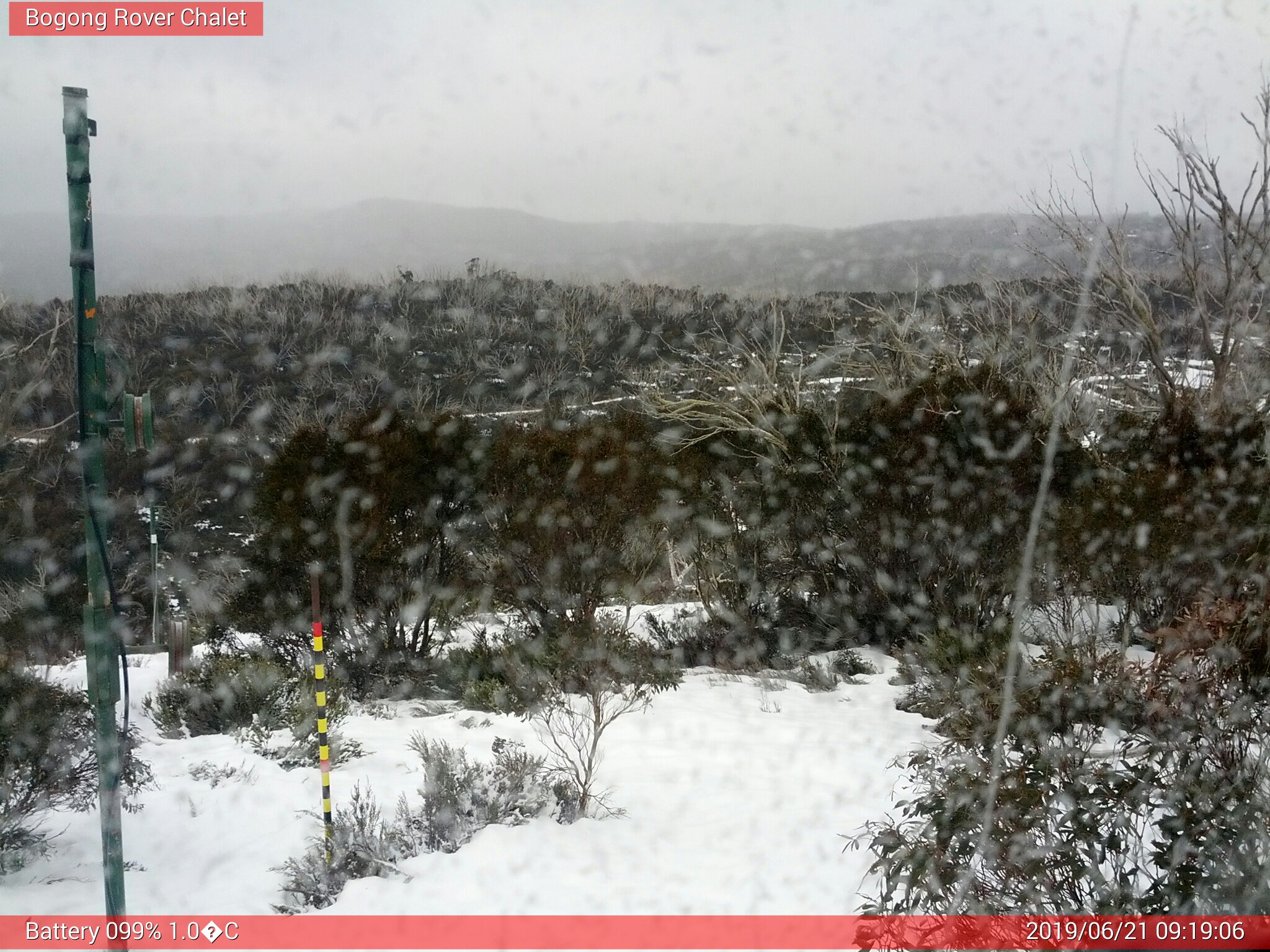 Bogong Web Cam 9:19am Friday 21st of June 2019