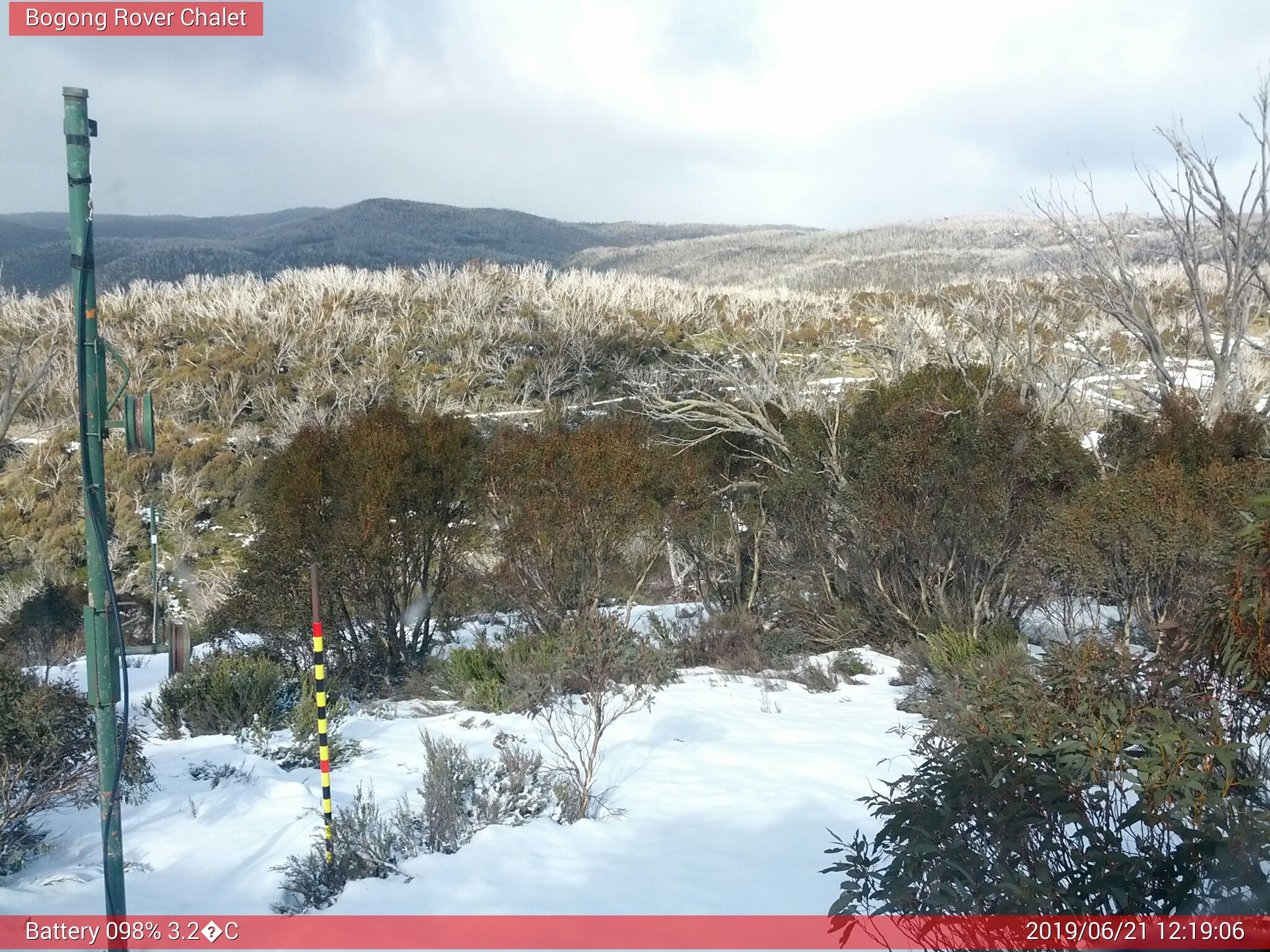 Bogong Web Cam 12:19pm Friday 21st of June 2019